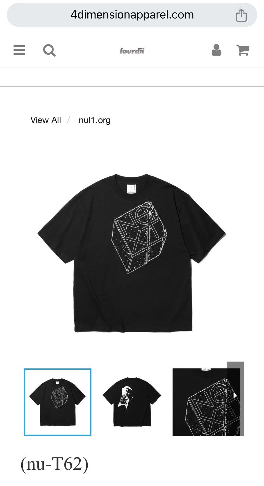 Drain Gang × Sad Boys nul1.org (nu-T62) NeXT ii tee monochrome Taiwan Warlord Size US XL / EU 56 / 4 - 2 Thumbnail