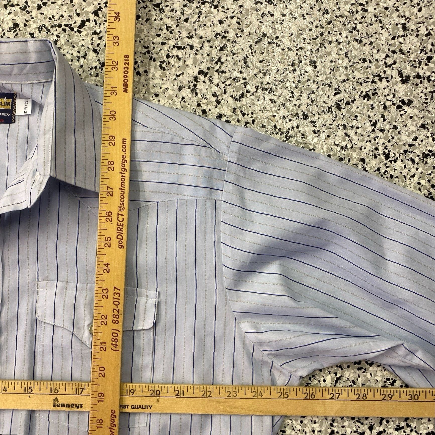 Vintage VINTAGE Panhandle Slim White Stripe Pearl Snap Western Shirt Men's XL Size US XL / EU 56 / 4 - 6 Thumbnail