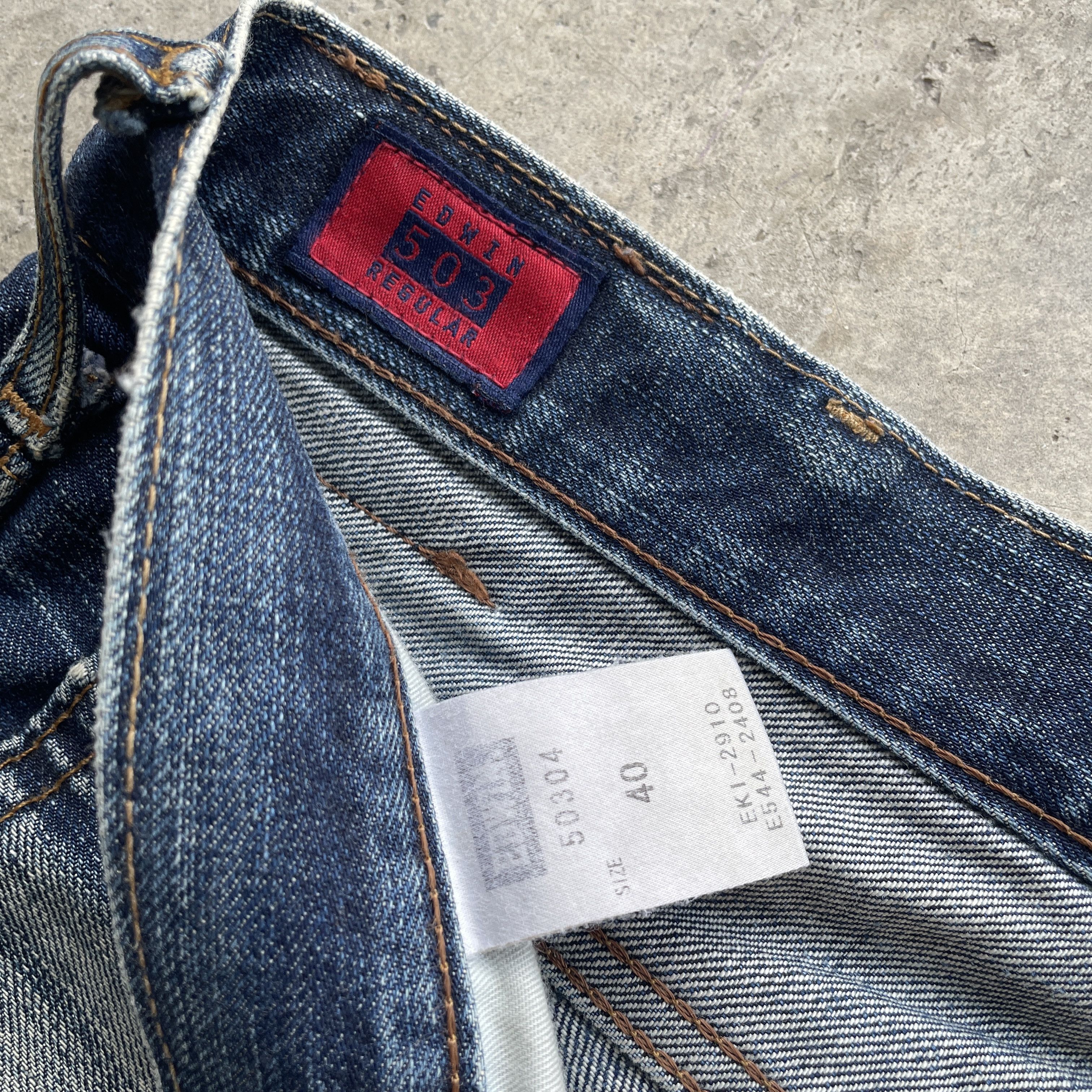 Edwin W42x29💥 Vintage Edwin 503z Denim Faded Jeans Pants Size US 42 / EU 58 - 7 Thumbnail