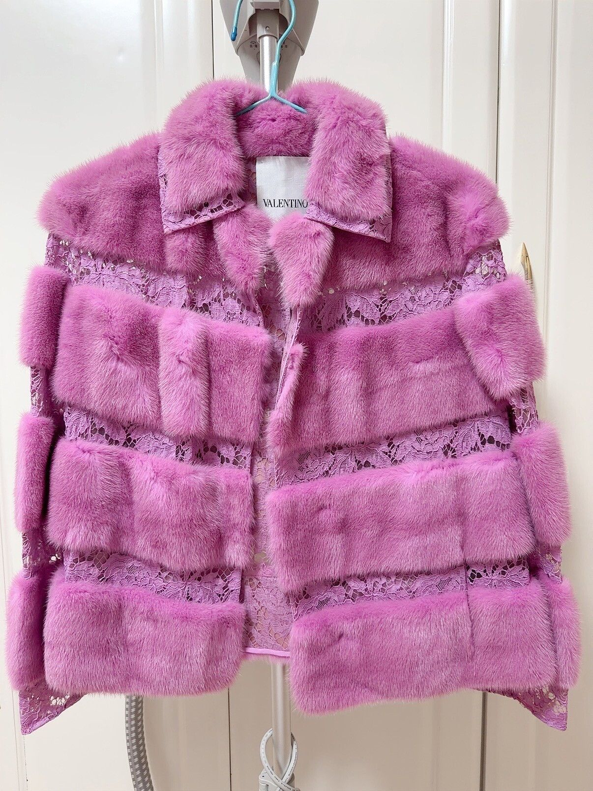 Valentino Valentino Purple Mink Fur Lace Coat Size S / US 4 / IT 40 - 1 Thumbnail