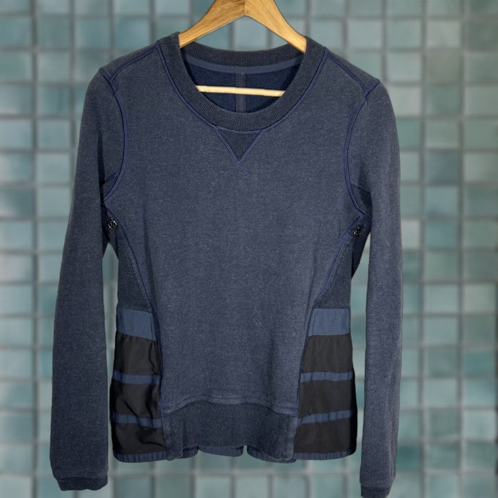 Lululemon Lululemon Women’s Ruffled Up Pullover Shirt Slim Fit Heathered Inkwell 6 Blue Womens Running Gym & Training Pullover Size M / US 6-8 / IT 42-44 - 1 Thumbnail