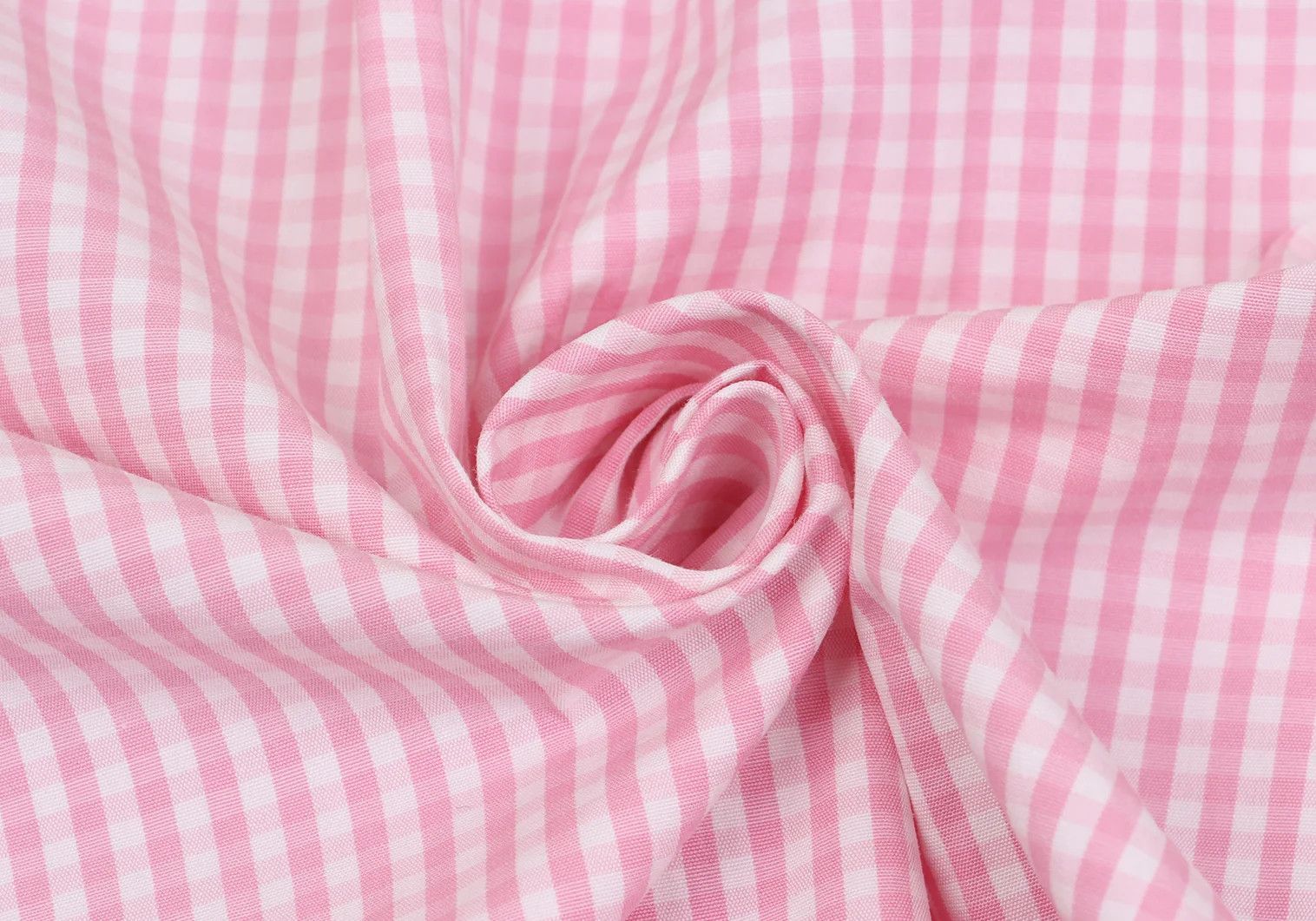 Junya Watanabe Pink and White Check Round Collar Long Sleeve Shirt Size US S / EU 44-46 / 1 - 16 Thumbnail