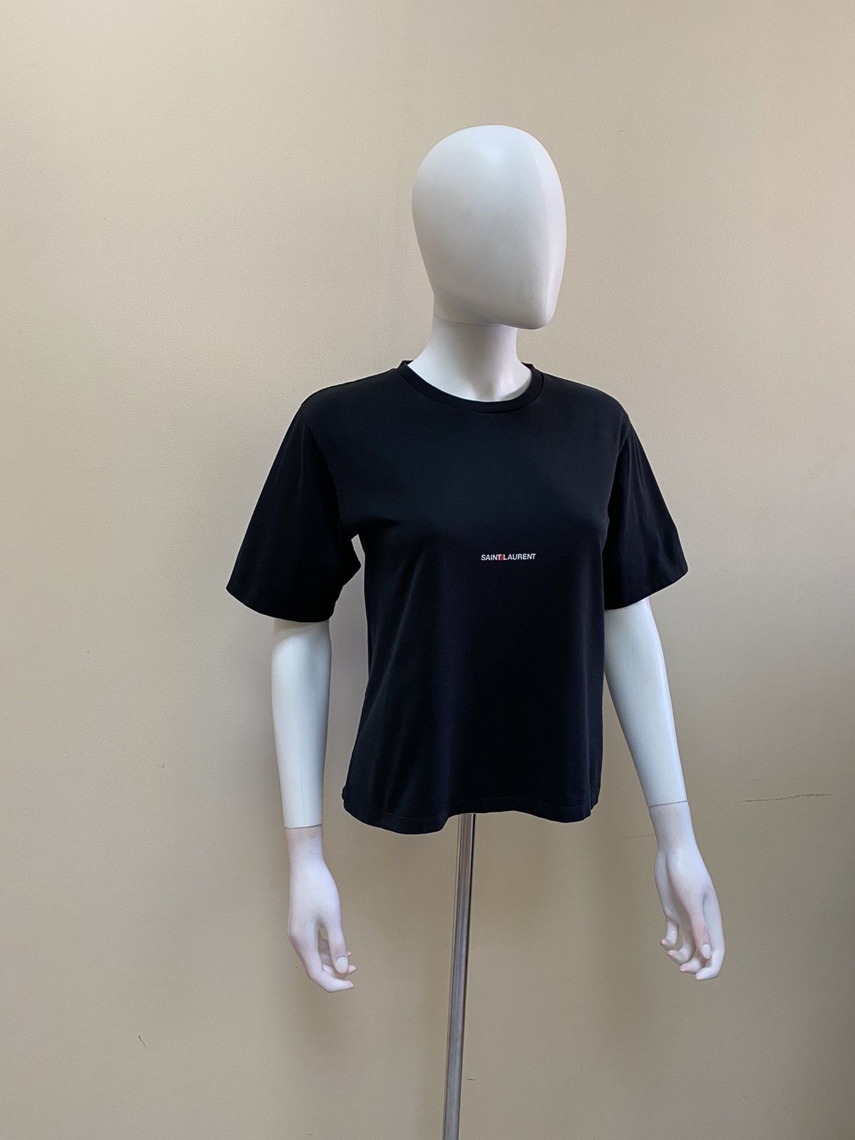 Saint Laurent Paris Saint Laurent Paris Womens Centre Logo T Shirt Size XS-S Size XS / US 0-2 / IT 36-38 - 2 Thumbnail