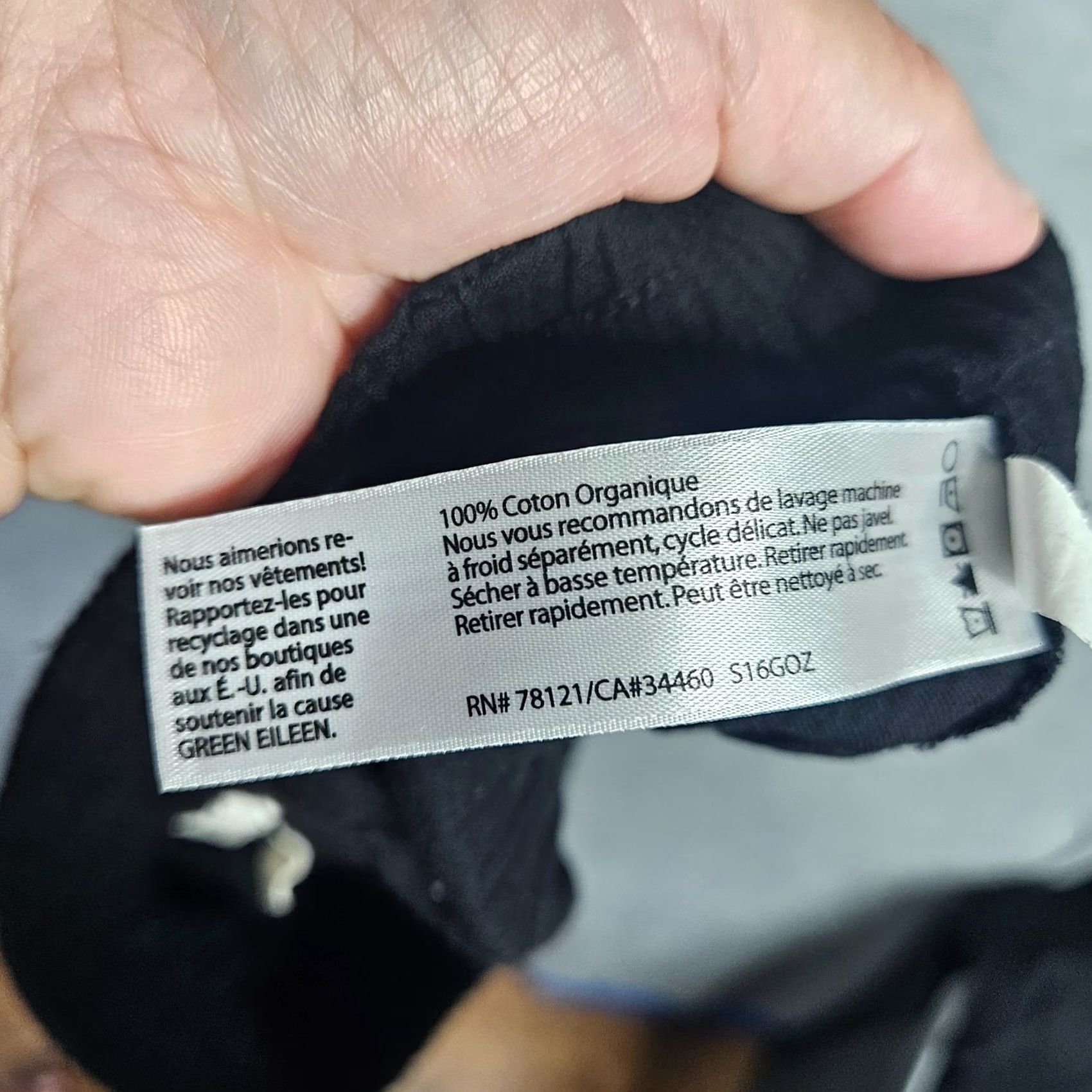 Eileen Fisher Eileen Fisher Women's Pants Casual Black XS Regular Front Flat Pull On Buttoned Crinkle Organic Cotton Viscose Easy Care Machine Washable Solid Retro? Size 26" / US 2 / IT 38 - 4 Thumbnail