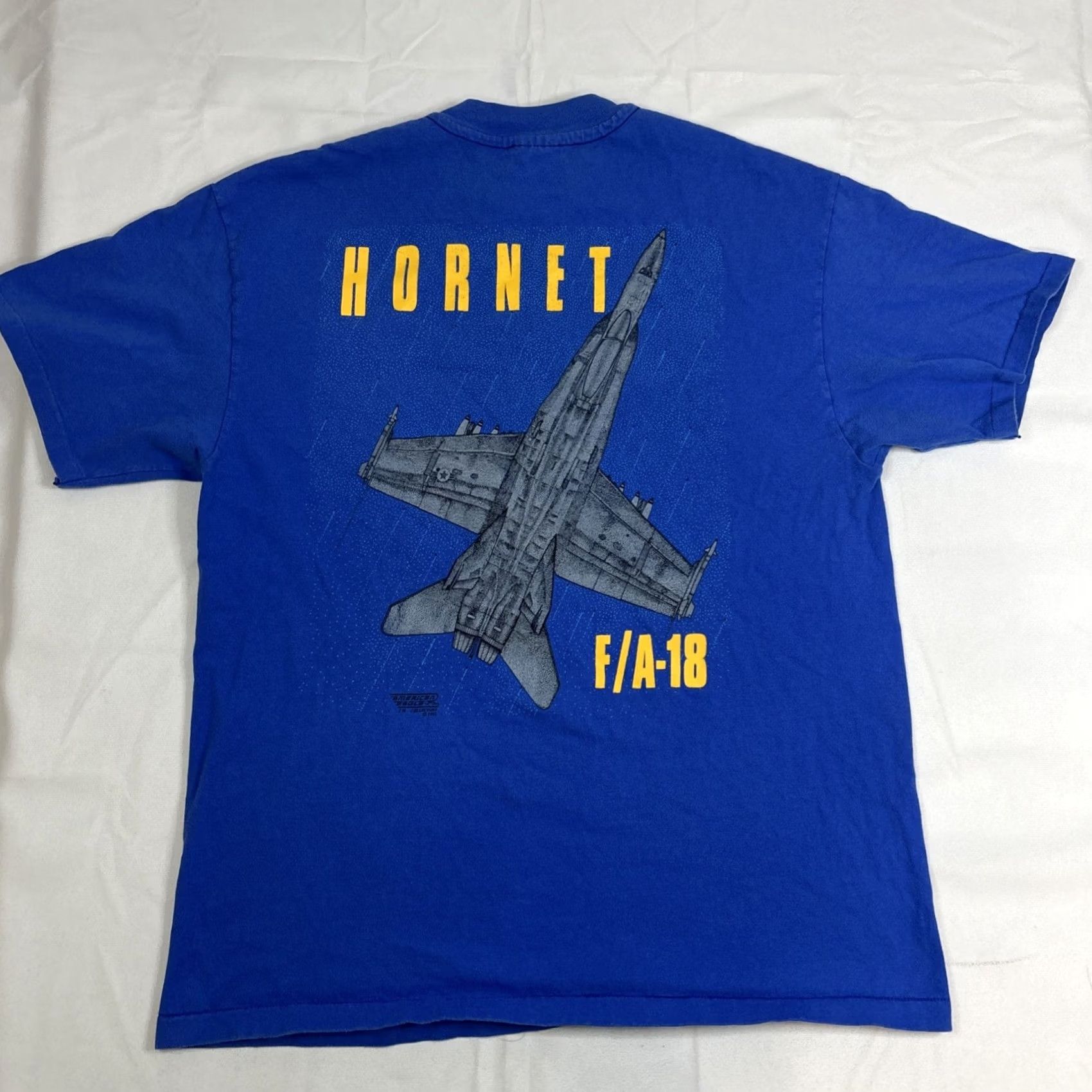 Hanes VINTAGE Hanes Beefy-T T-Shirt Men L Blue Graphic 90s USA Military Hornet F/A-18 Stingers Hanes Beefy- T Mens Size US L / EU 52-54 / 3 - 5 Thumbnail
