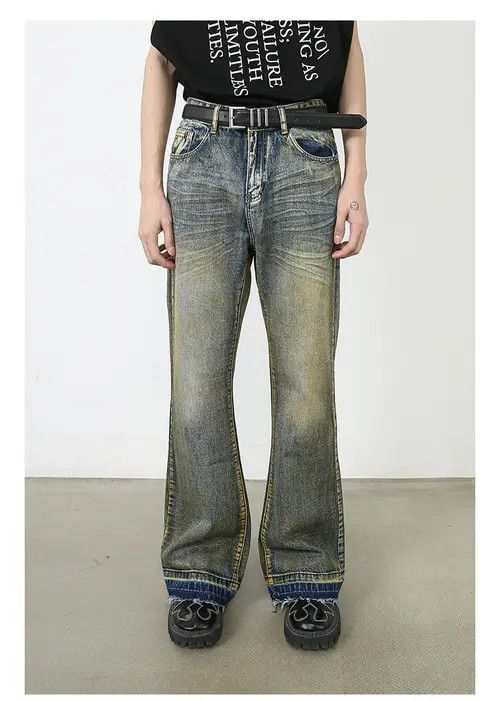 VIBE Japanese retro loose straight flared jeans Size US 32 / EU 48 - 1 Thumbnail