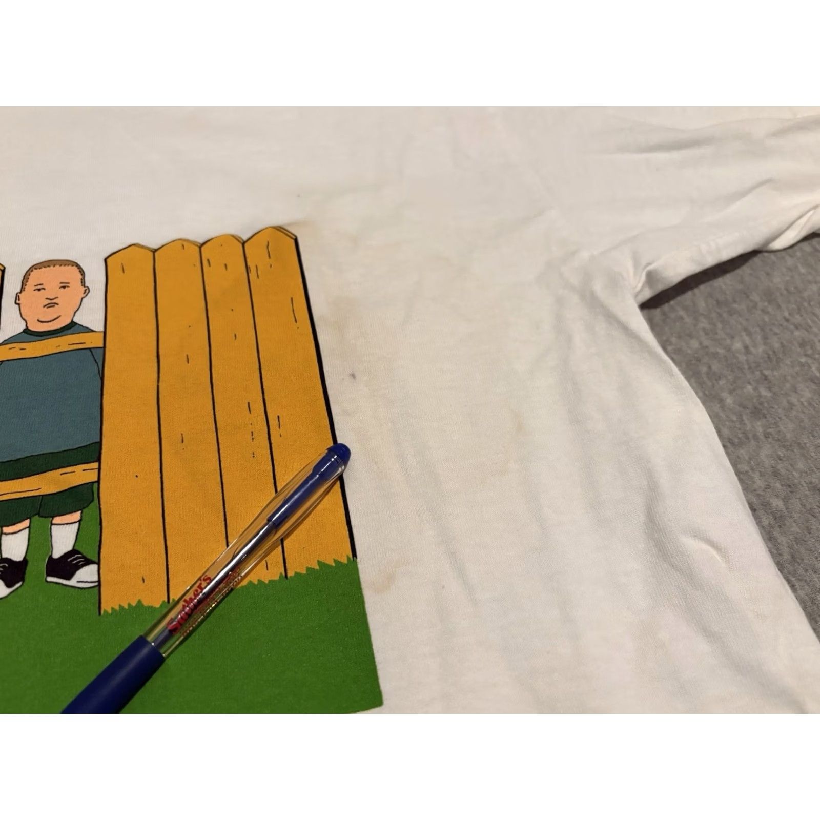 Vintage VINTAGE King of the Hill Shirt Hank Bobby Boy Ain't Right Stanley Desantis Crew Neck White Cotton Short Sleeve L Mens T-Shirt 1998 Cartoon Size US L / EU 52-54 / 3 - 6 Thumbnail