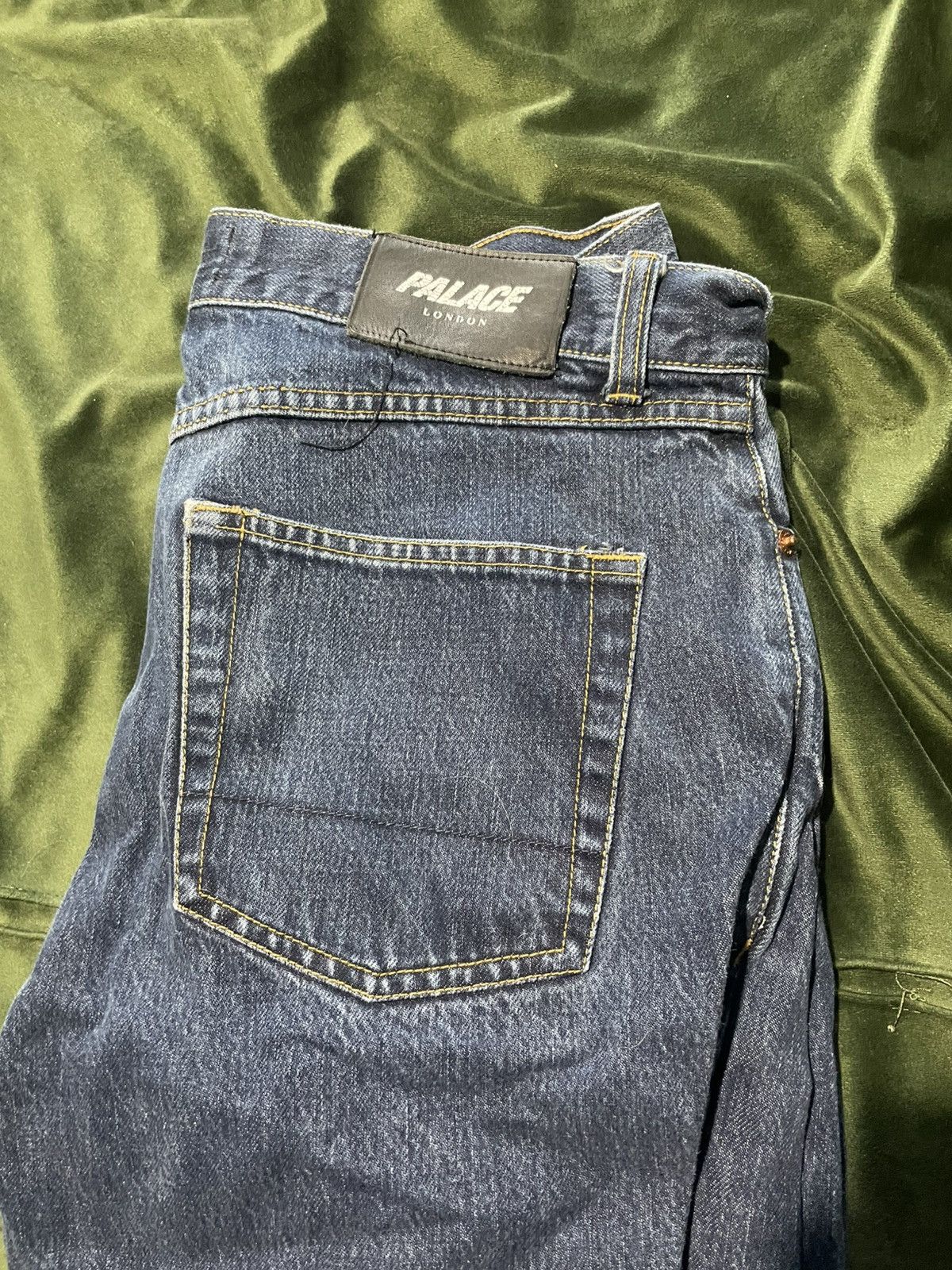 Palace Palace chain script jeans Indigo 32 | Grailed