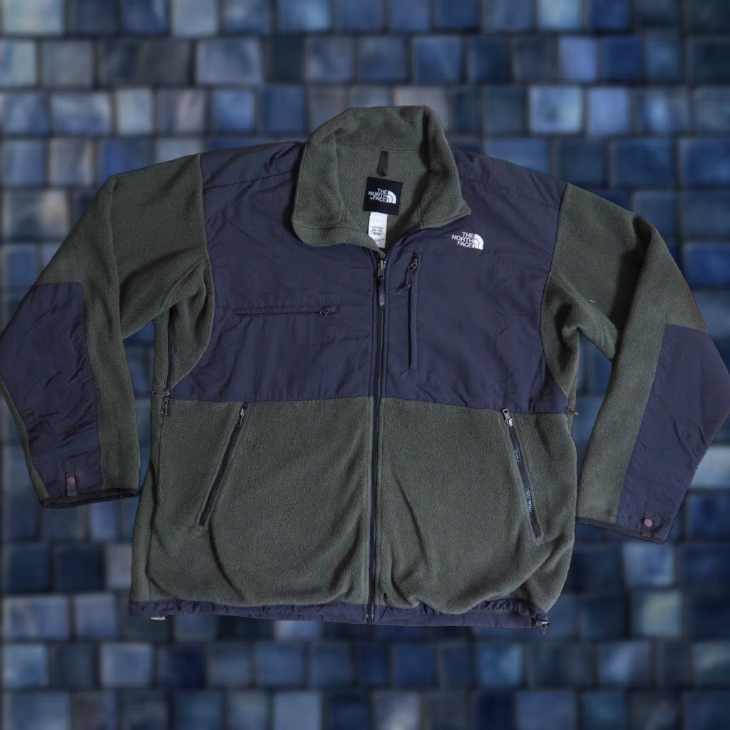 VTG The North Face TNF Denali Sage Gray Fleece Outdoor Jacket Mens 2XL
