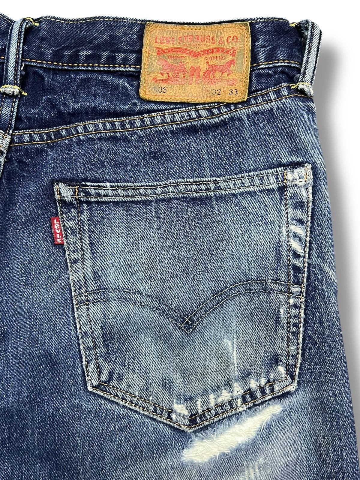 Levi's Vintage Levi’s 505 - Faded Wash, Distressed Denim Size US 32 / EU 48 - 9 Thumbnail