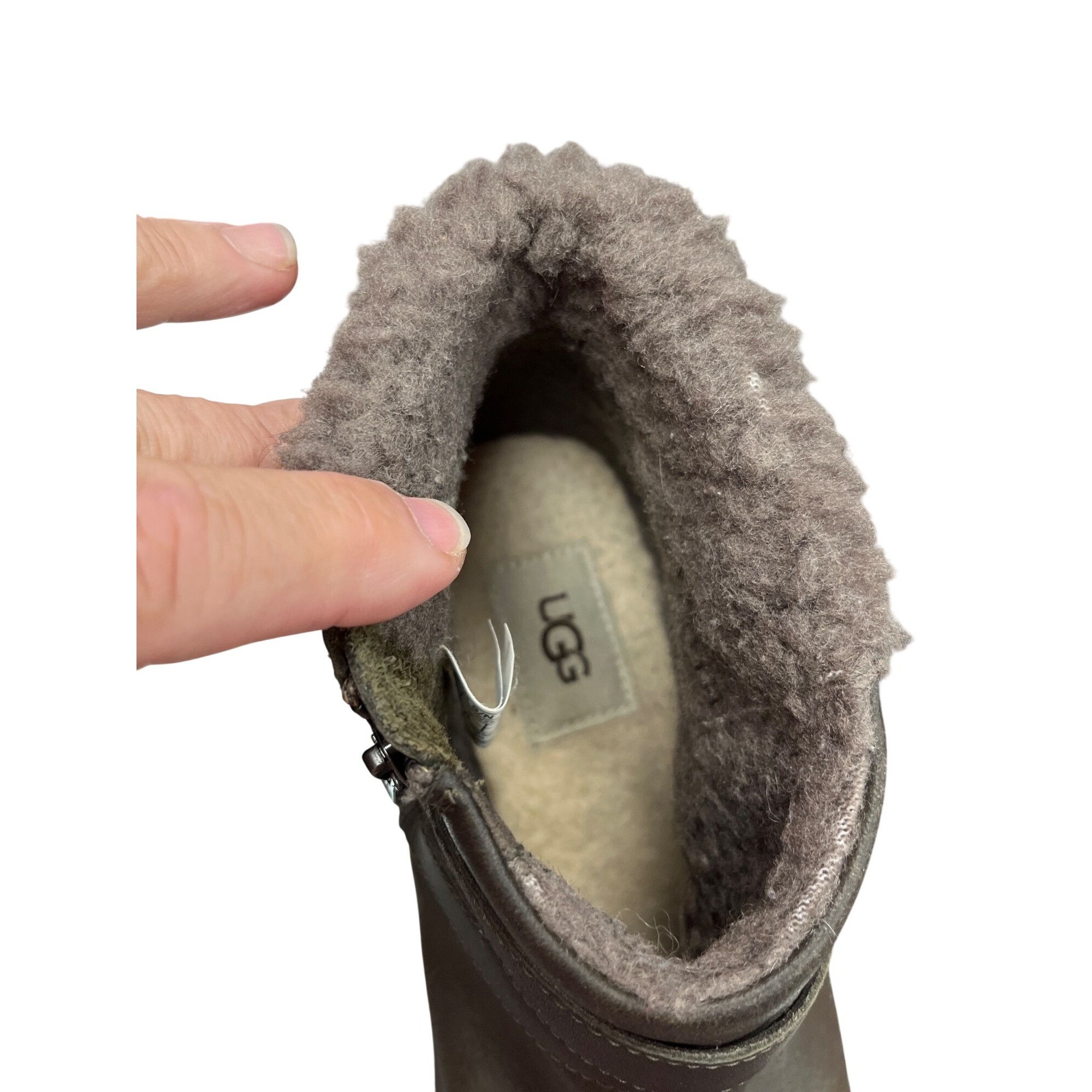 Ugg UGG Brown Leather Ankle Boots With Shearling Lining Womens S Size US 8 / IT 38 - 9 Thumbnail