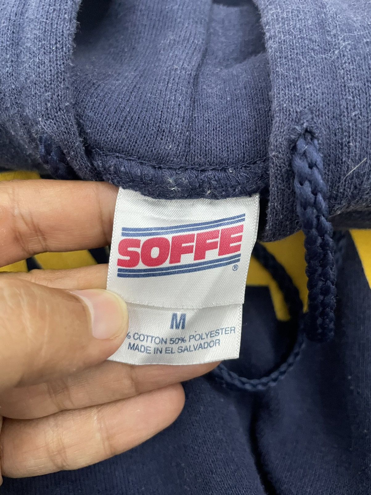 Soffe Vintage Navy Printed Hoodie By Soffe Size US M / EU 48-50 / 2 - 8 Thumbnail