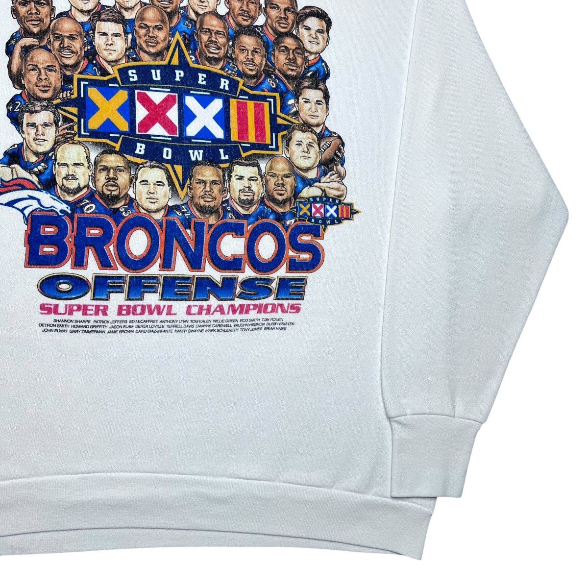NFL Vtg 1997 NFL Denver Broncos Super Bowl Caricature Sweatshirt Size US XL / EU 56 / 4 - 20 Thumbnail