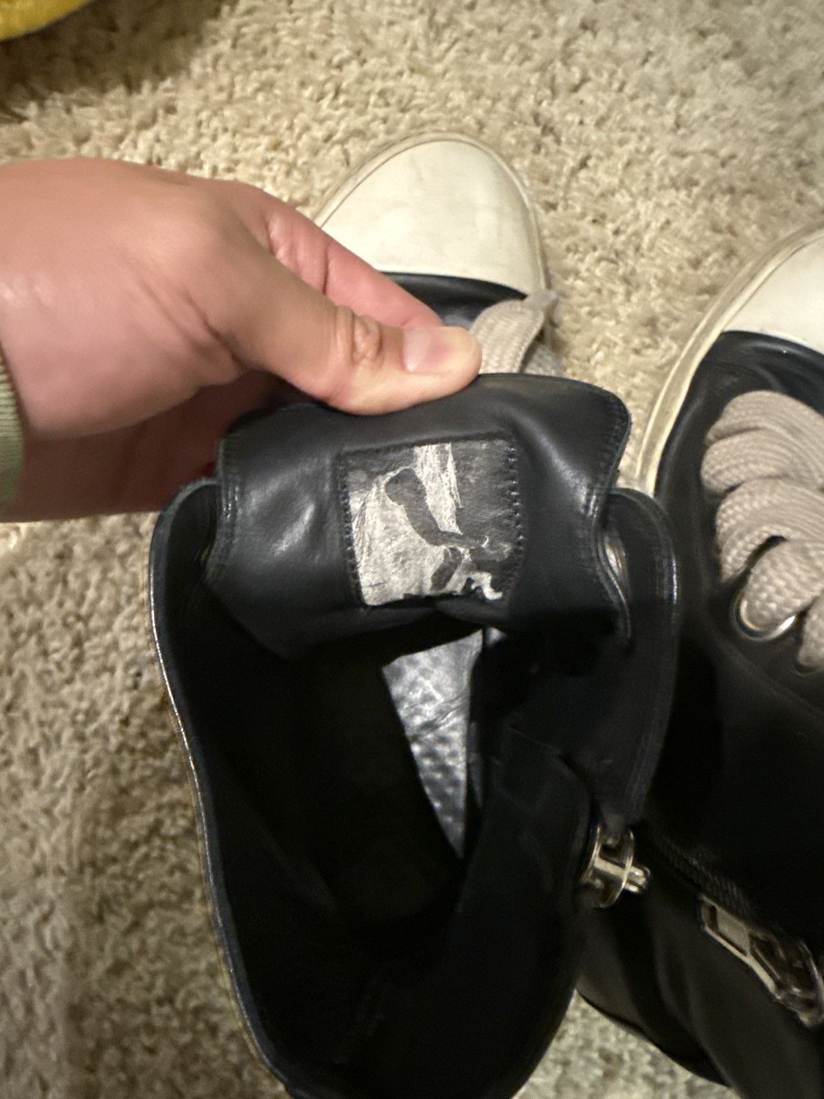 Rick Owens Rick Owens high top jumbo laces size 45 Size US 12 / EU 45 - 7 Thumbnail
