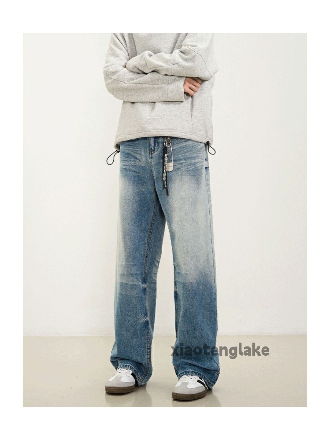 Jean × Vintage washed faded cleanfit yuppie loose baggy jeans Size US 32 / EU 48 - 4 Thumbnail