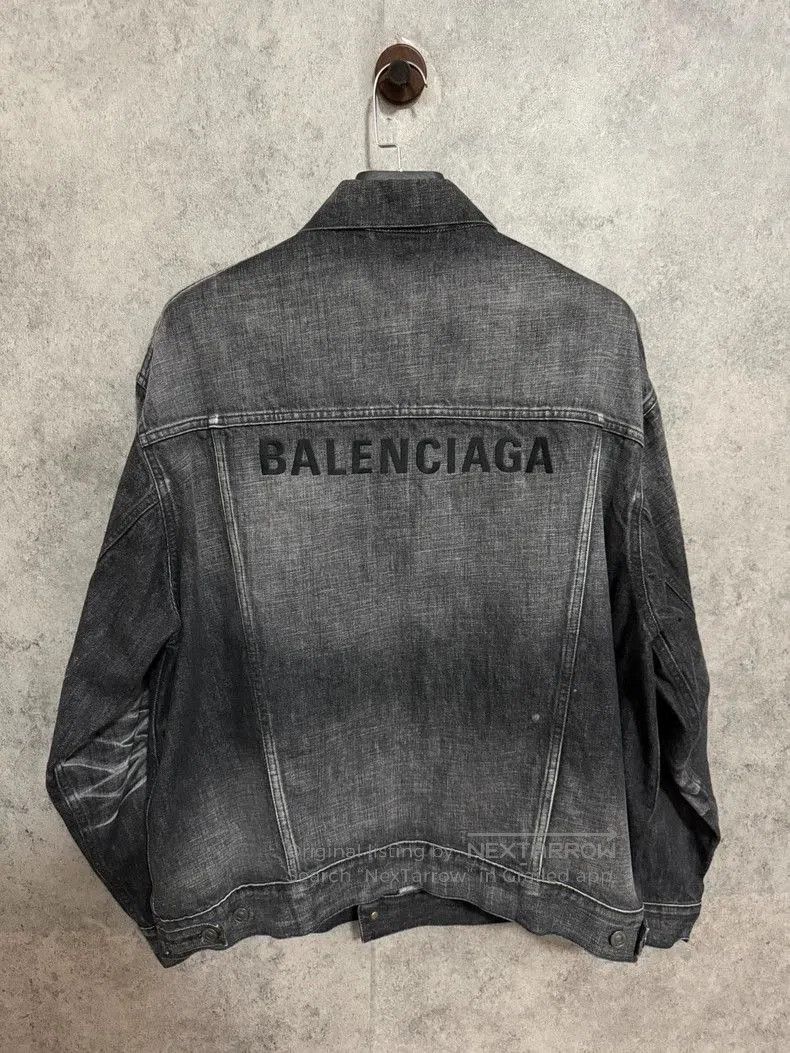 Balenciaga Balenciaga Gray Tie-Dye Denim Jacket. Size US XS / EU 42 / 0 - 7 Thumbnail