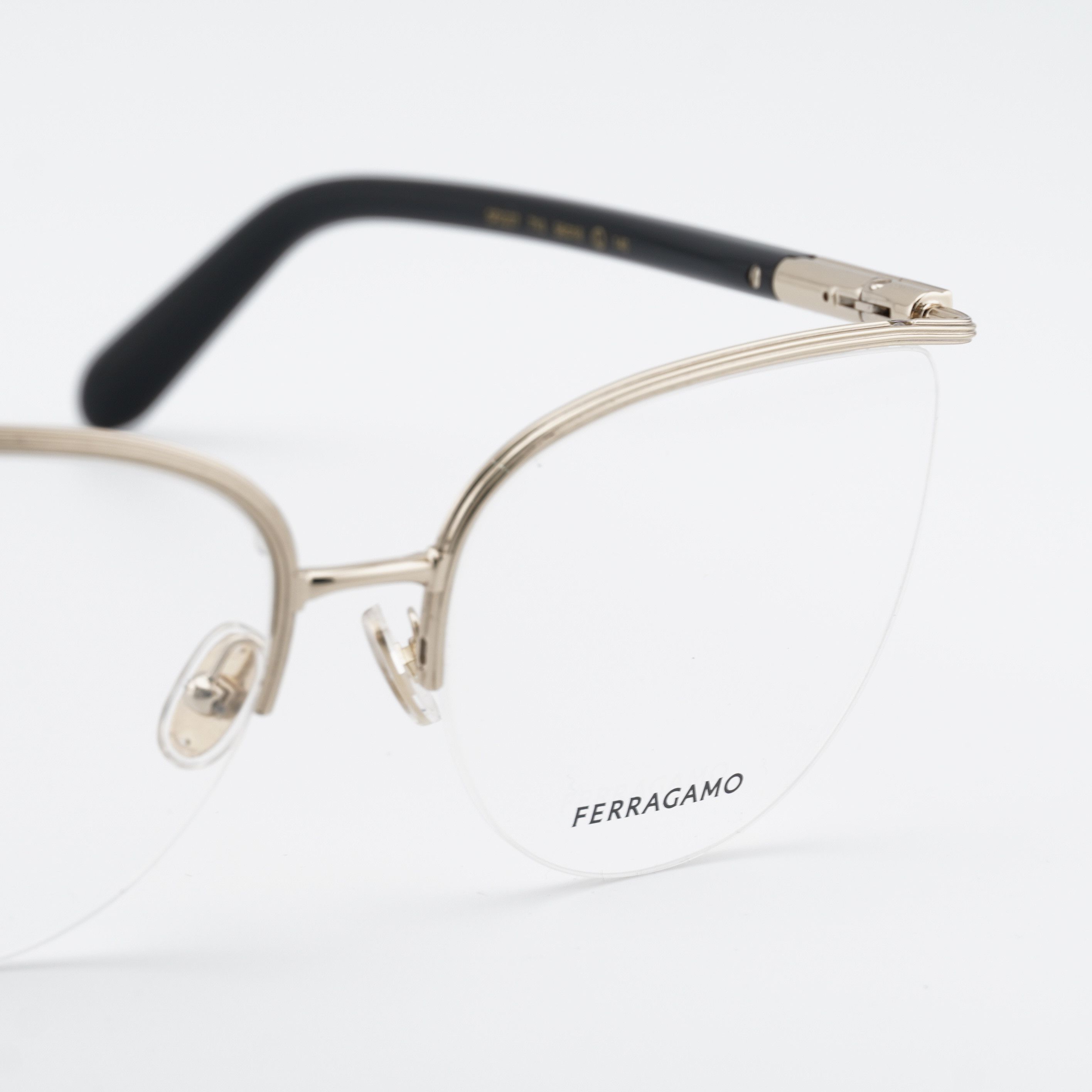 Salvatore Ferragamo Salvatore Ferragamo SF2227 710 Eyeglasses Gold/Black 56mm Size ONE SIZE - 2 Thumbnail
