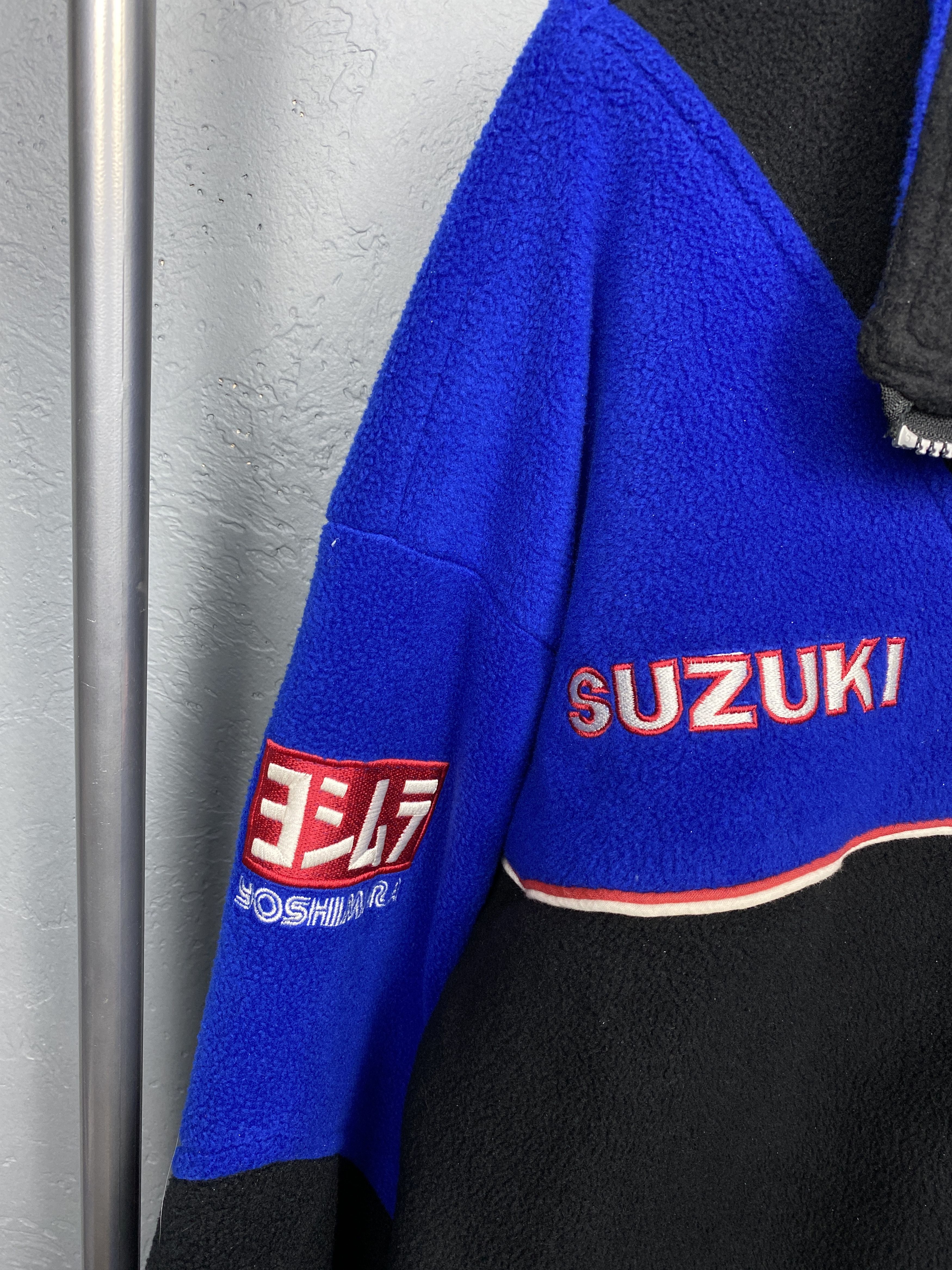 Japanese Brand × Vintage Suzuki Crescent Racing Team Vintage Mens Fleece Jacket Size US XL / EU 56 / 4 - 4 Thumbnail