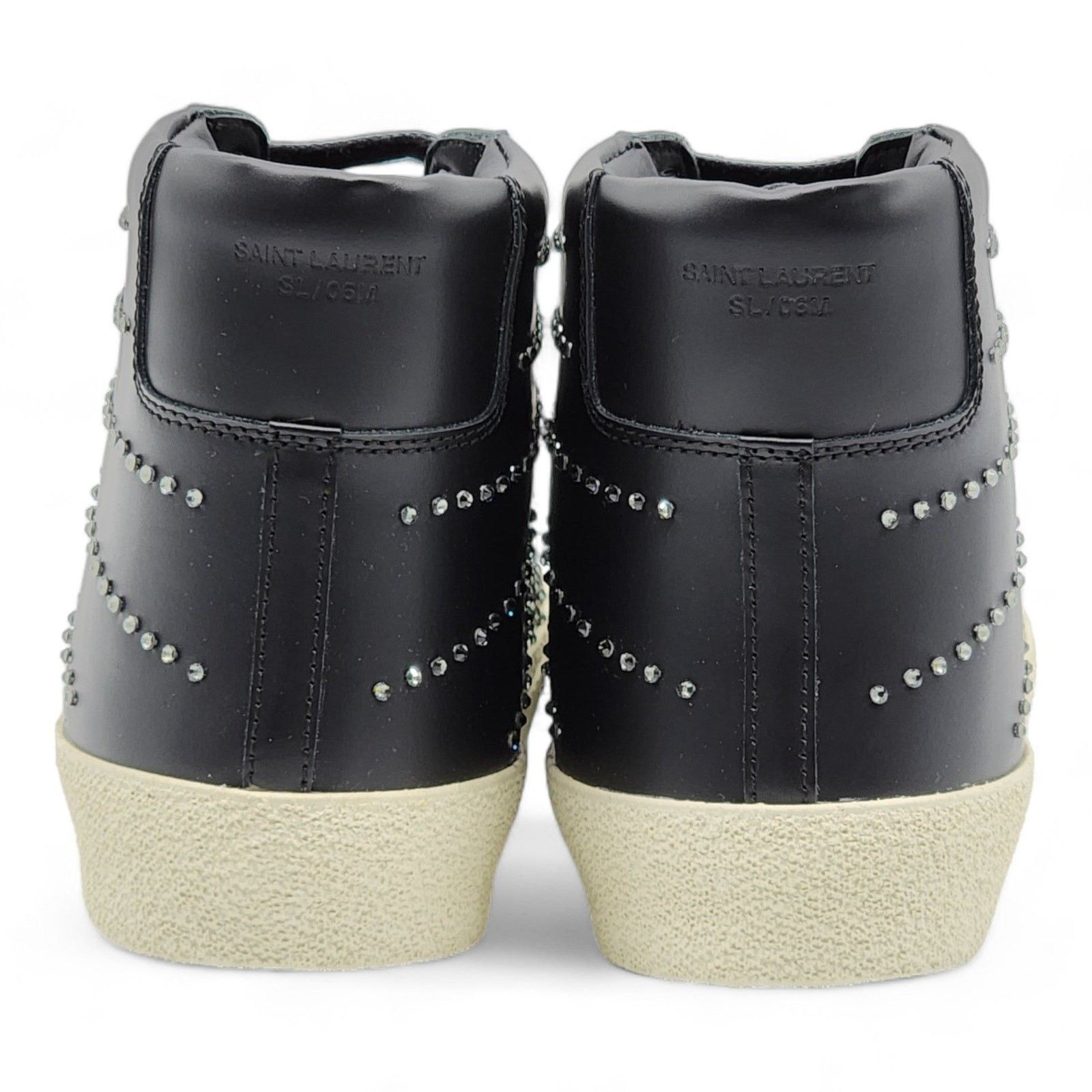 Saint Laurent Paris Court Hi Top Women's Sneakers Black EU 36.5 US 6.5 - NWB Size US 6.5 / IT 36.5 - 5 Thumbnail