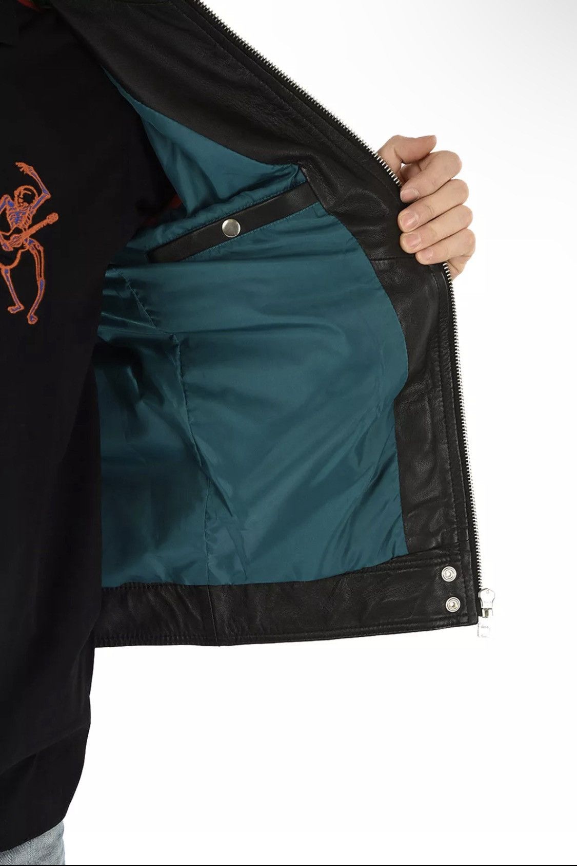 Diesel Diesel L-SHIRO-WH Racer Leather Jacket S (Zara, Dsquared2) Size US S / EU 44-46 / 1 - 11 Thumbnail