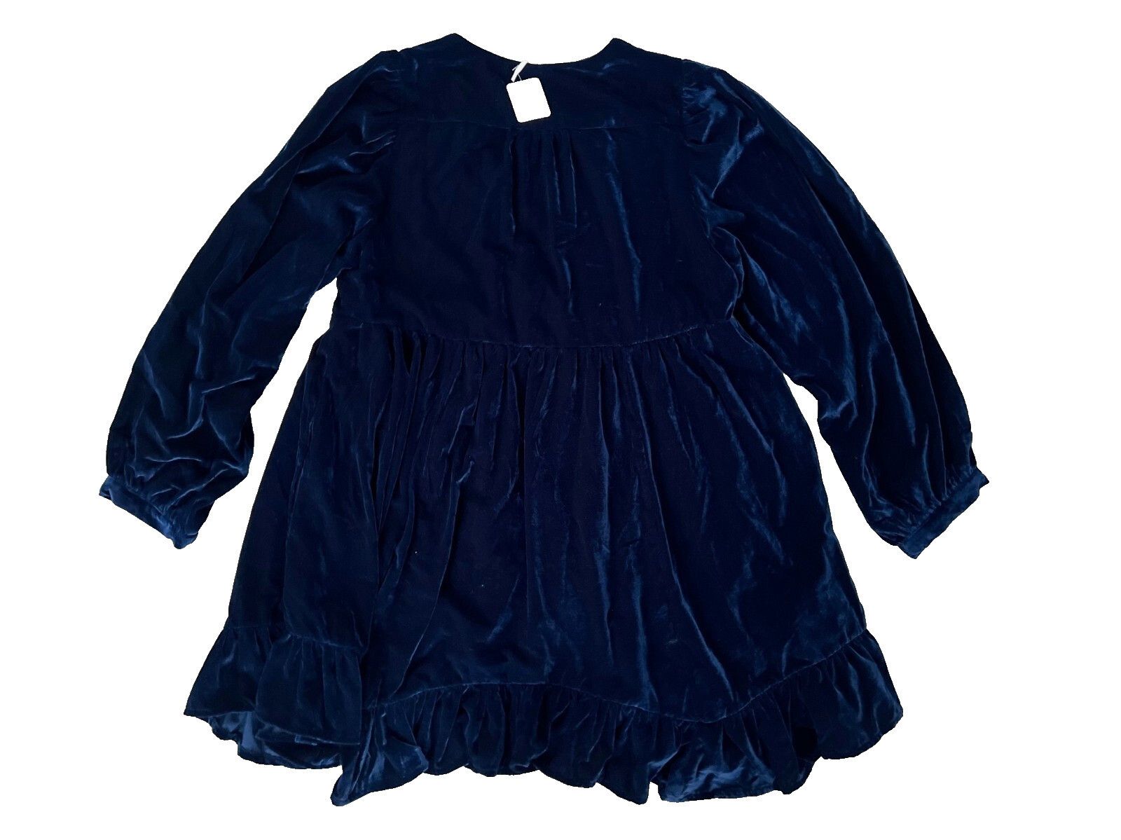 Free People Free People Estella Velvet Flounce Dress Oceana Blue ( L ) Size L / US 10 / IT 46 - 5 Thumbnail
