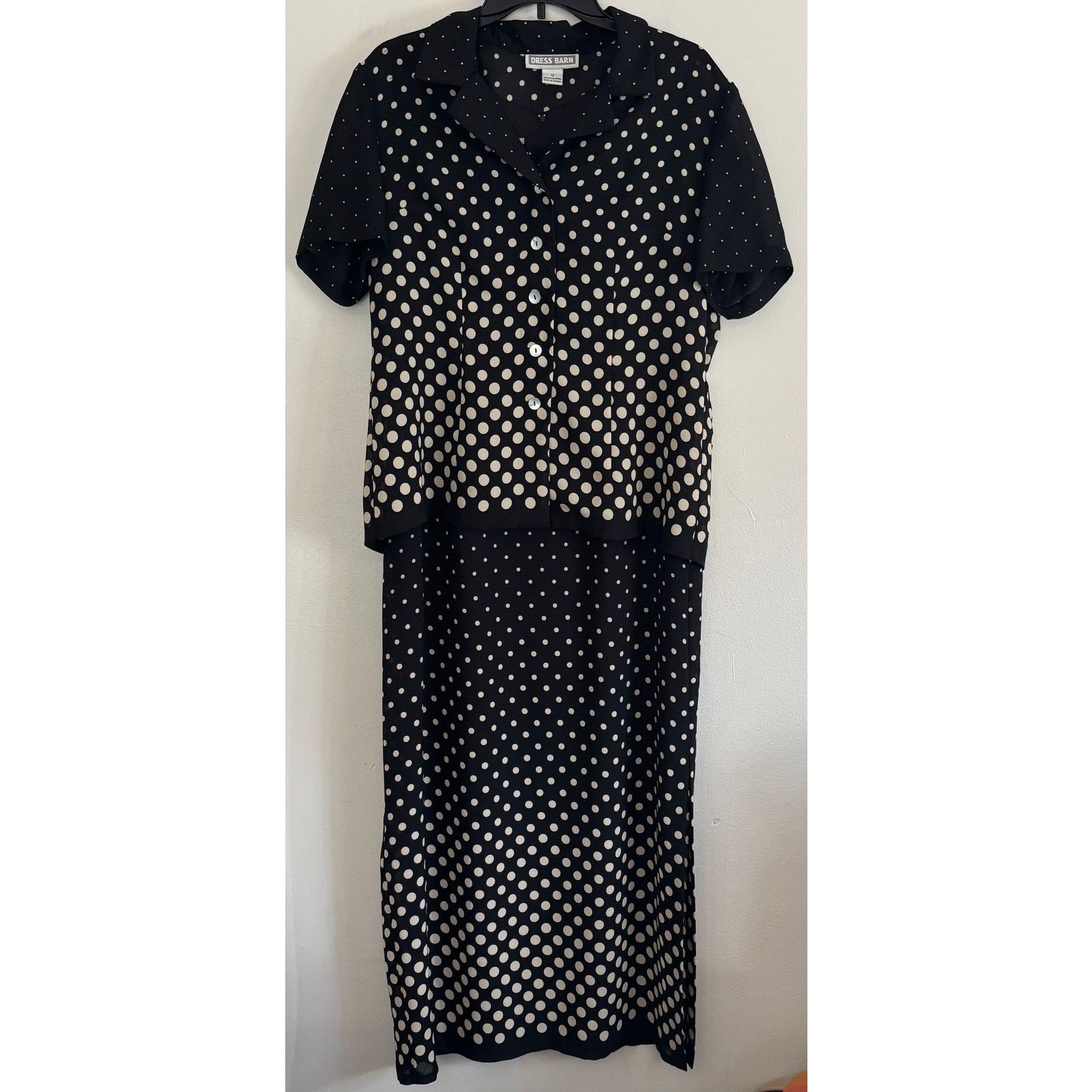 Other Dress Barn 2 Piece Black White Polka Dot Maxi Set 12 Size XL / US 12-14 / IT 48-50 - 1 Thumbnail