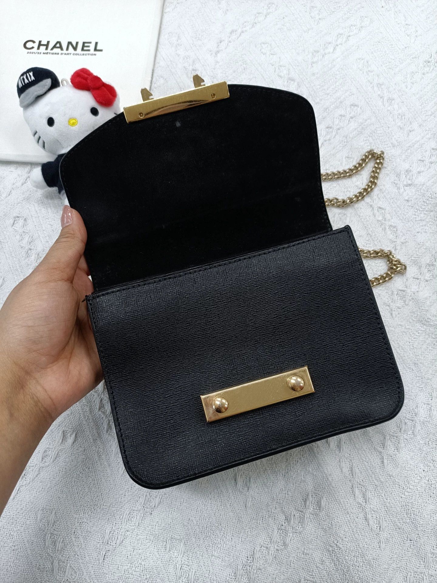 Furla Furla Black Gold Chain Crossbody/Shoulder Bag Size ONE SIZE - 5 Thumbnail