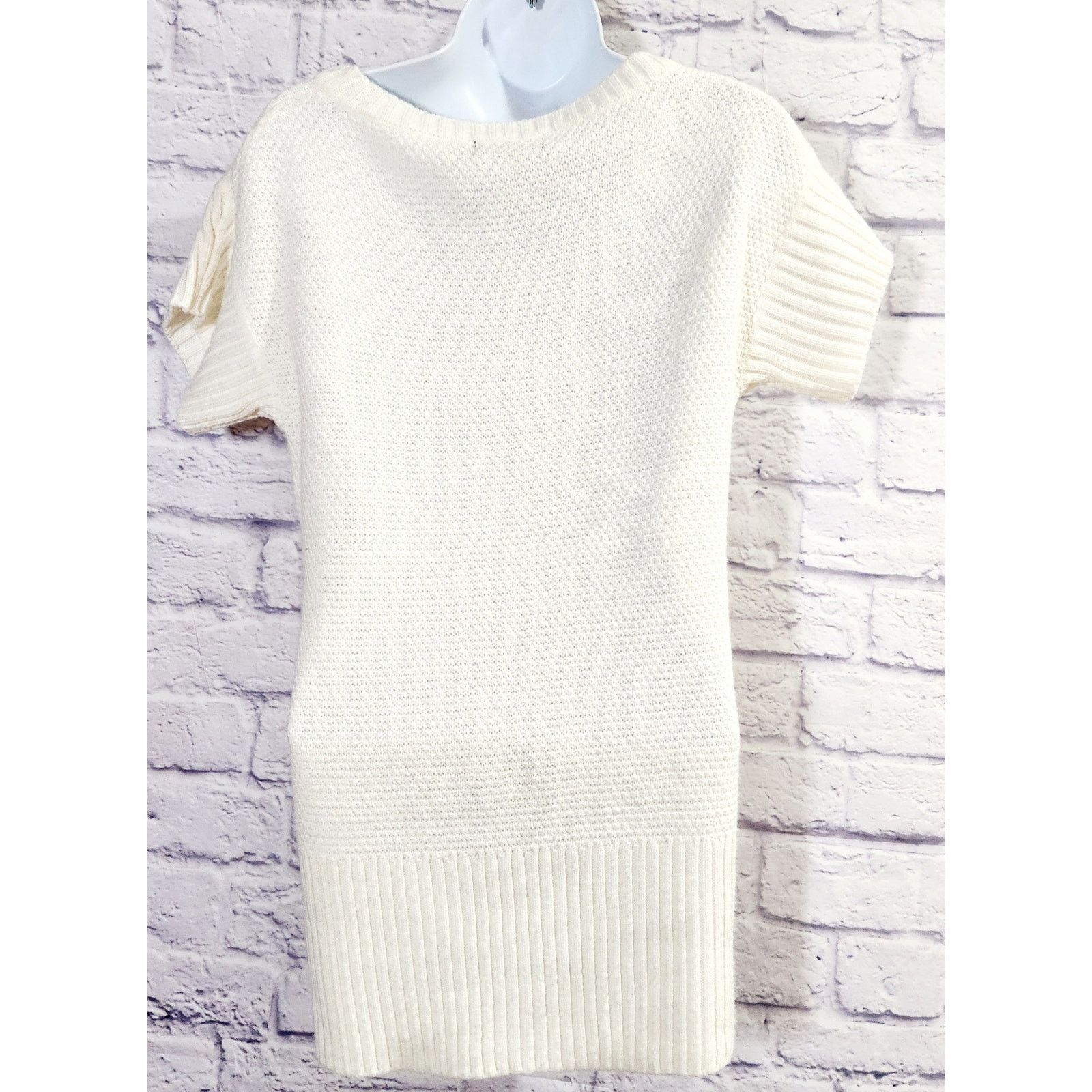 Other The Limited Cream Cable Knit Batwing Cap Sleeves Top S Soft Size S / US 4 / IT 40 - 2 Thumbnail