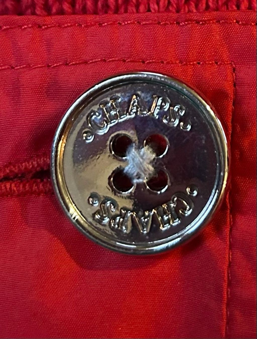 Chaps Chaps Sweater Vest Women`s Red Silver Button Size Large Size L / US 10 / IT 46 - 3 Thumbnail