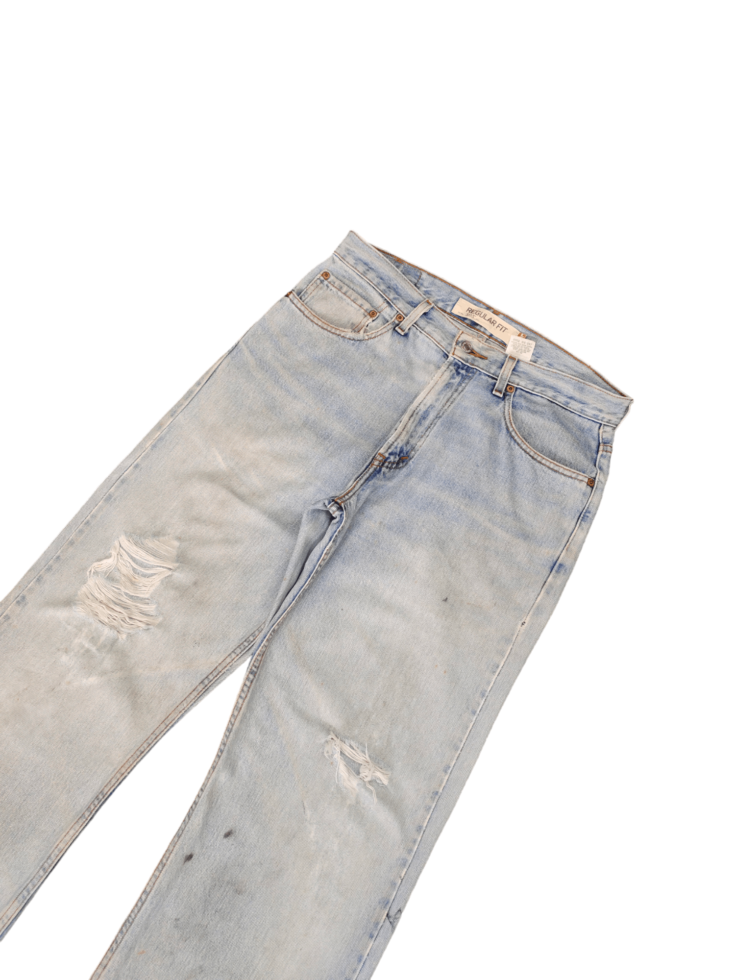 Levi's Size 33x32 Vintage Levis 505 Light Wash Jeans Regular Fit Size US 33 - 5 Thumbnail
