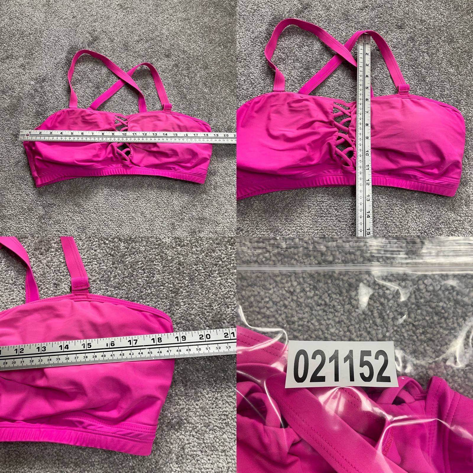 Pinko Unbranded Swimwear Bikini Top Womens 20W Pink Bandeau Removable Strap Beach Size 3XL / US 20-22 - 8 Thumbnail