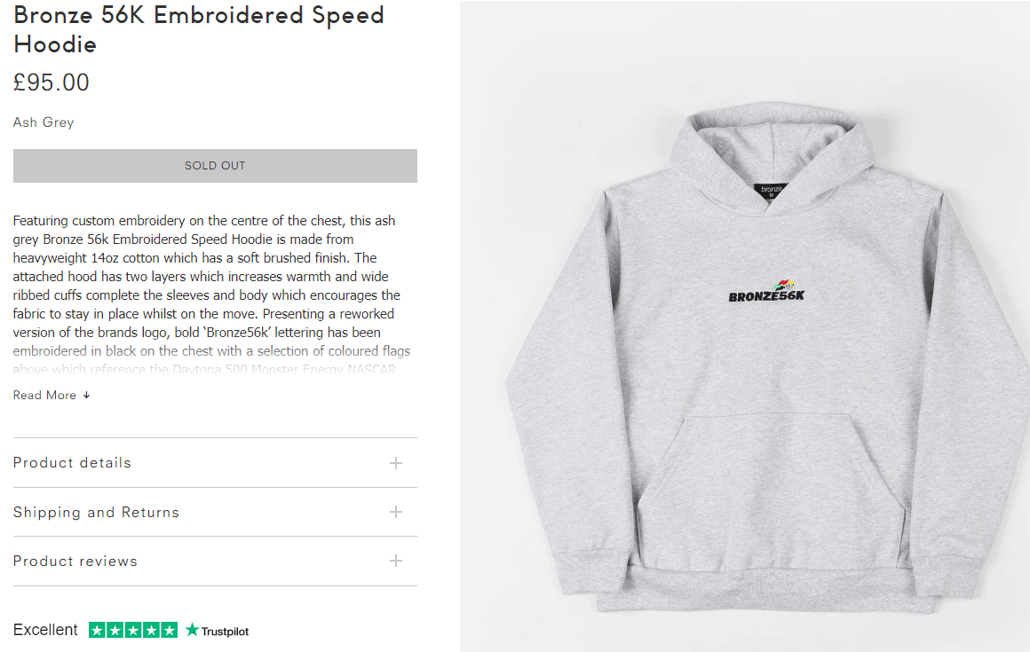 Bronze 56k Bronze 56K Embroidered Speed Hoodie Size US L / EU 52-54 / 3 - 3 Thumbnail