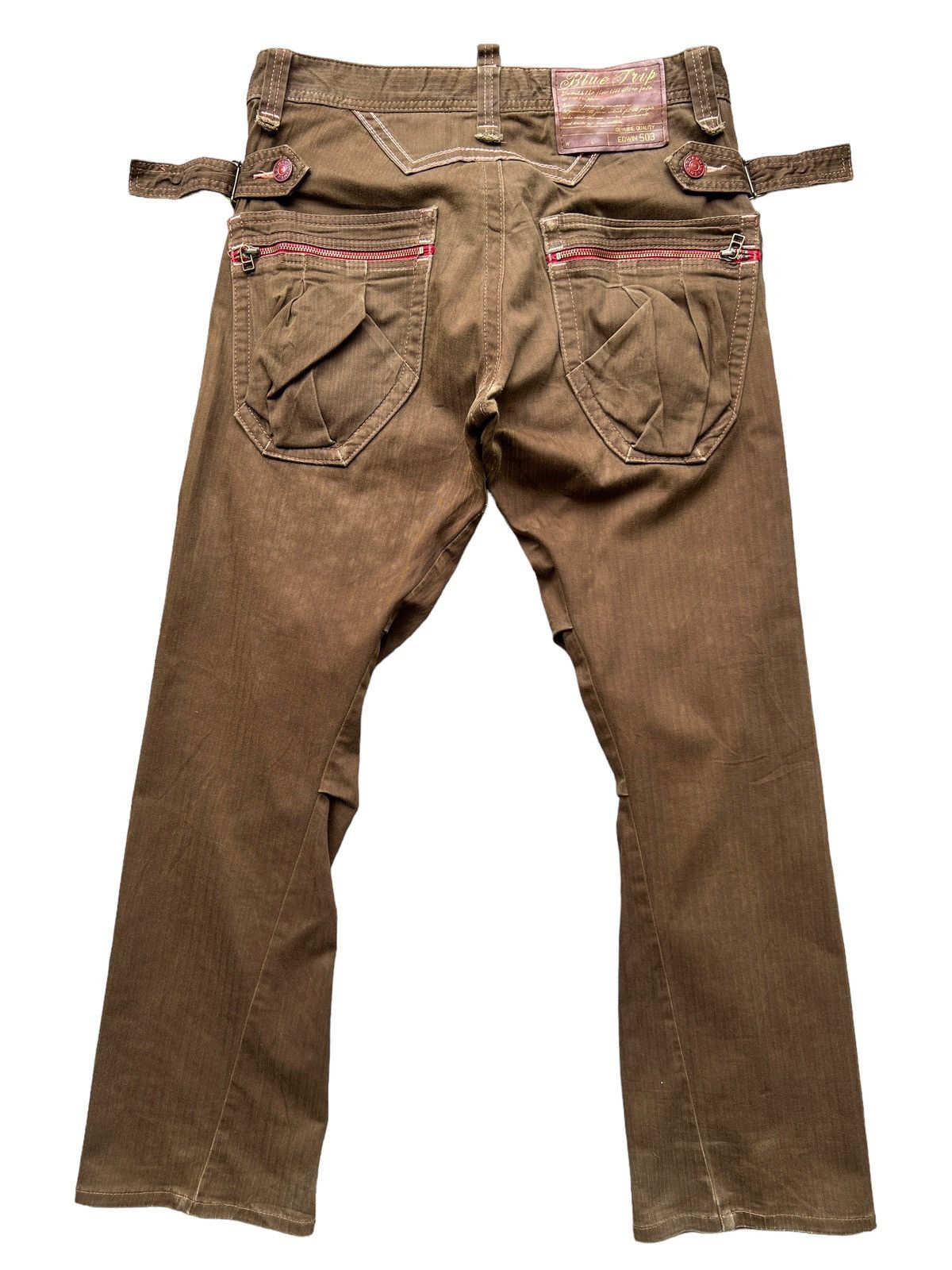 Edwin Vintage Edwin Cargo Style Blue Trip Trousers Pants 34x31 Size US 34 / EU 50 - 2 Thumbnail