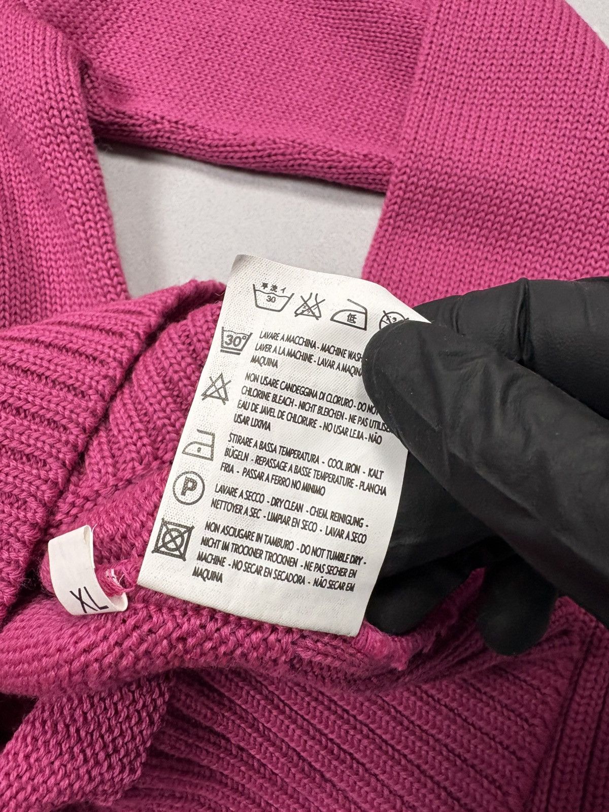 Fiorucci Fiorucci Pink Bunny Knit Sweater Wool Blend V Neck XL Y2K Size XL / US 12-14 / IT 48-50 - 18 Thumbnail