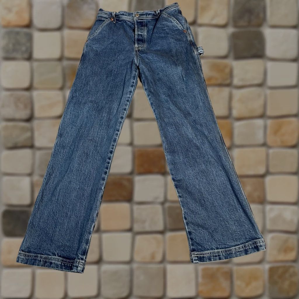 Levi's VINTAGE? Levis Jeans Womens 28 Blue Ribcage Straight Carpenter High Rise Utility Premium Knit? (No) Size 28" / US 6 / IT 42 - 1 Thumbnail