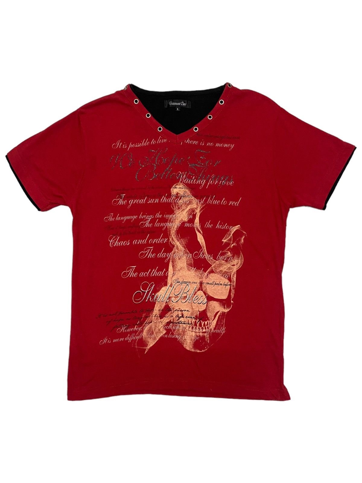 Japanese Brand Beaumont Carr Japan Wording Quotes Skull Bless Size US S / EU 44-46 / 1 - 1 Thumbnail