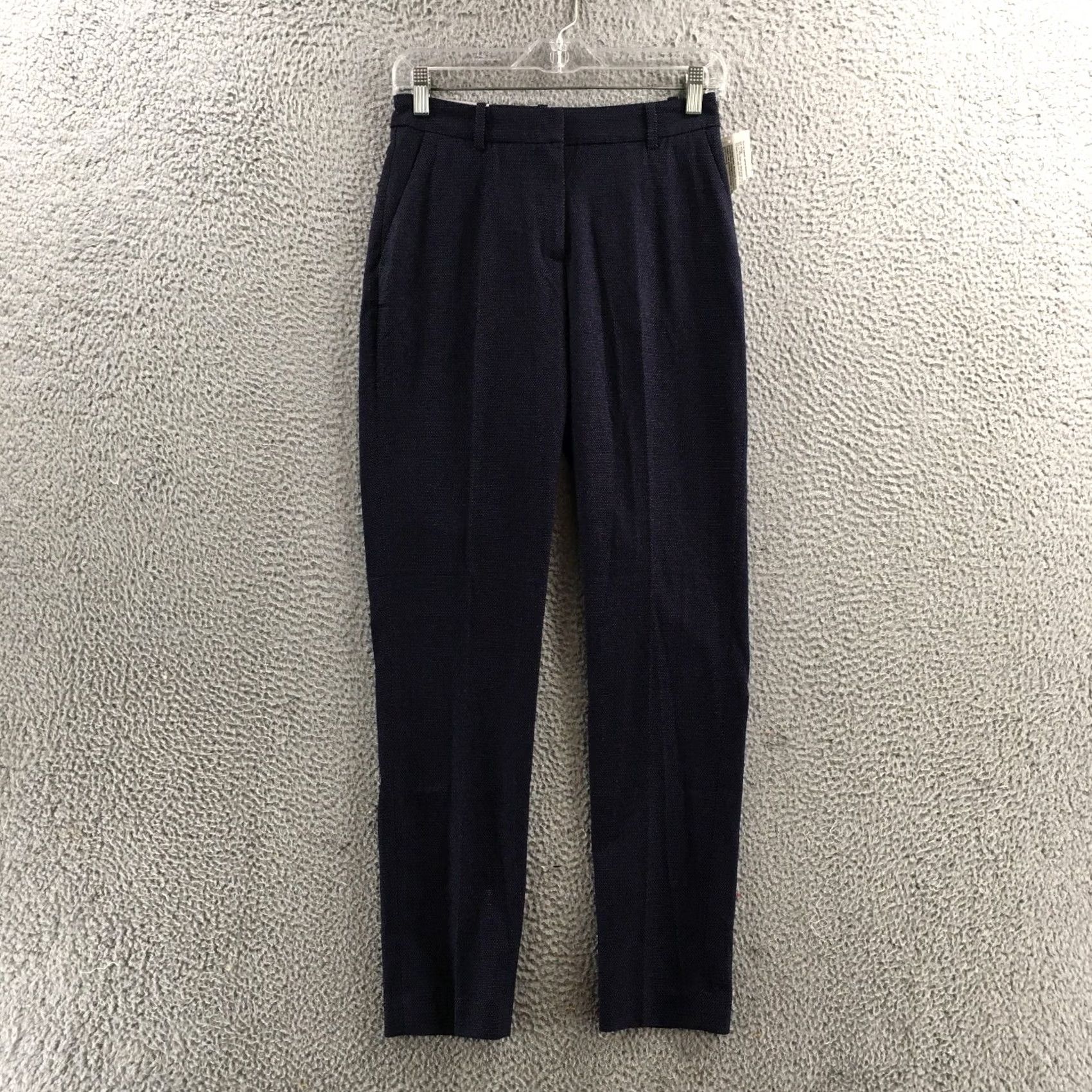 H&M H&M Dress Pants Womens 28X29 Blue Mid Rise Slim Fit Zip Fly NEW Size 26" / US 2 / IT 38 - 2 Thumbnail