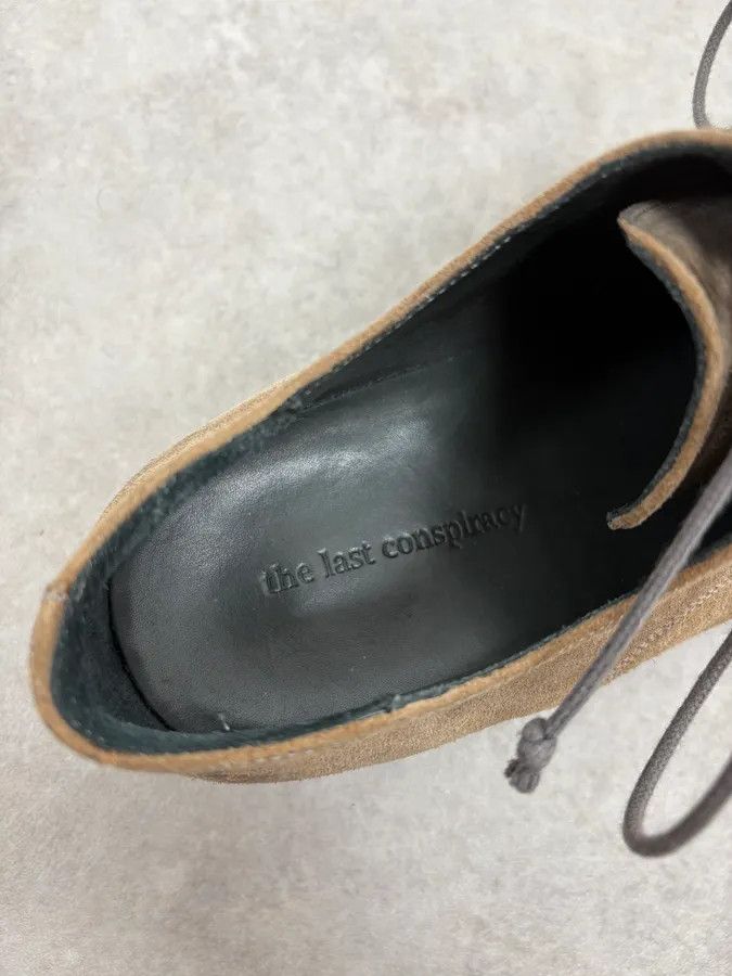 The Last Conspiracy The Last Conspiracy Beige Suede Leather Eroded Derby Shoes Size US 8 / EU 41 - 10 Thumbnail