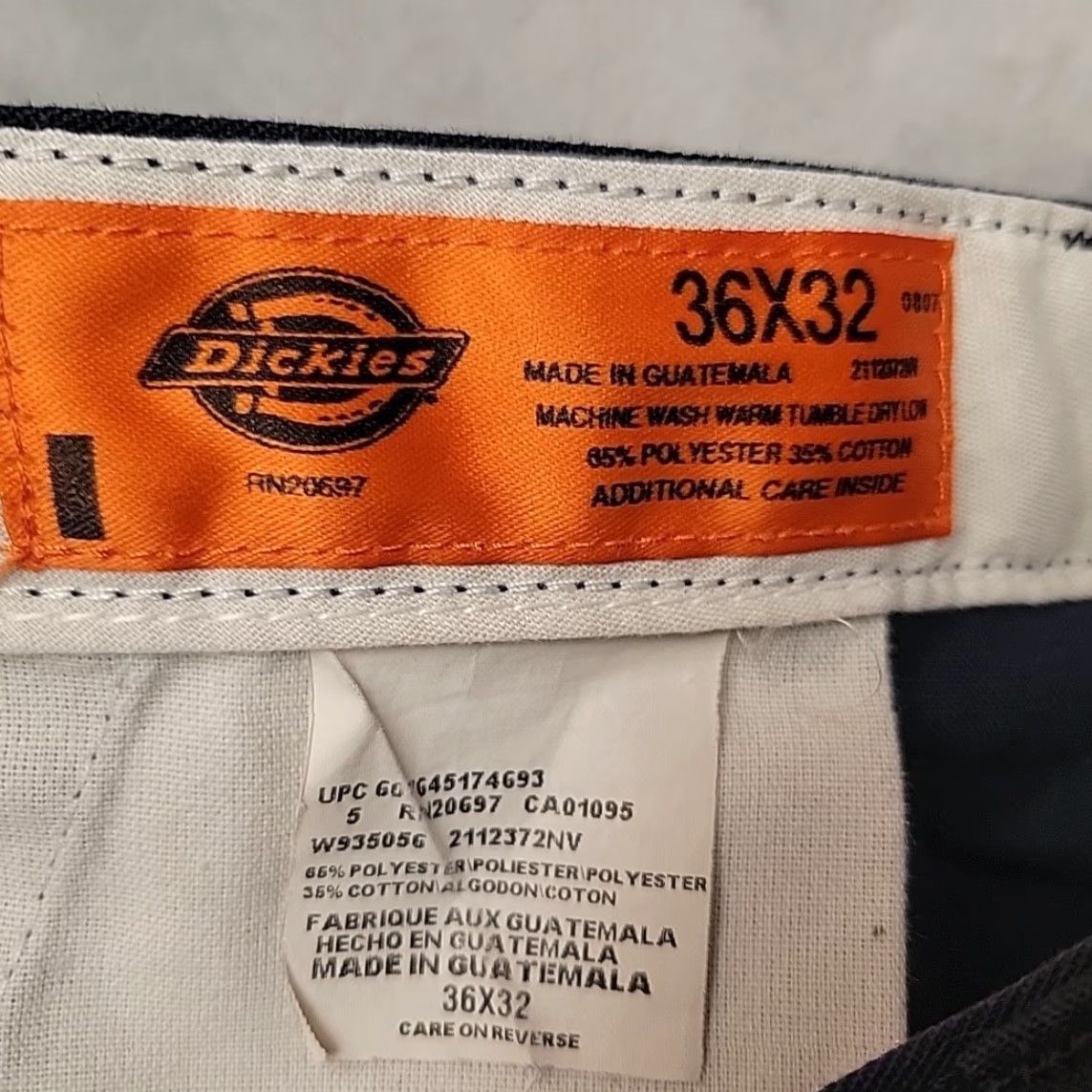 Dickies Dickies Pants Mens 36x34 Blue Cargo Pocket Utility Workwear Retro Comfort Size US 36 / EU 52 - 4 Thumbnail