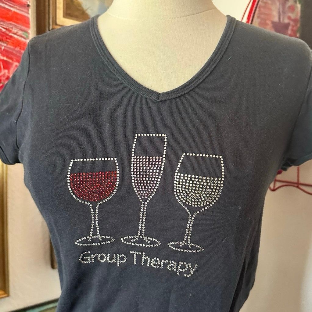 Other bella black grouo therapy wine bedazzled shirt Size L / US 10 / IT 46 - 2 Thumbnail