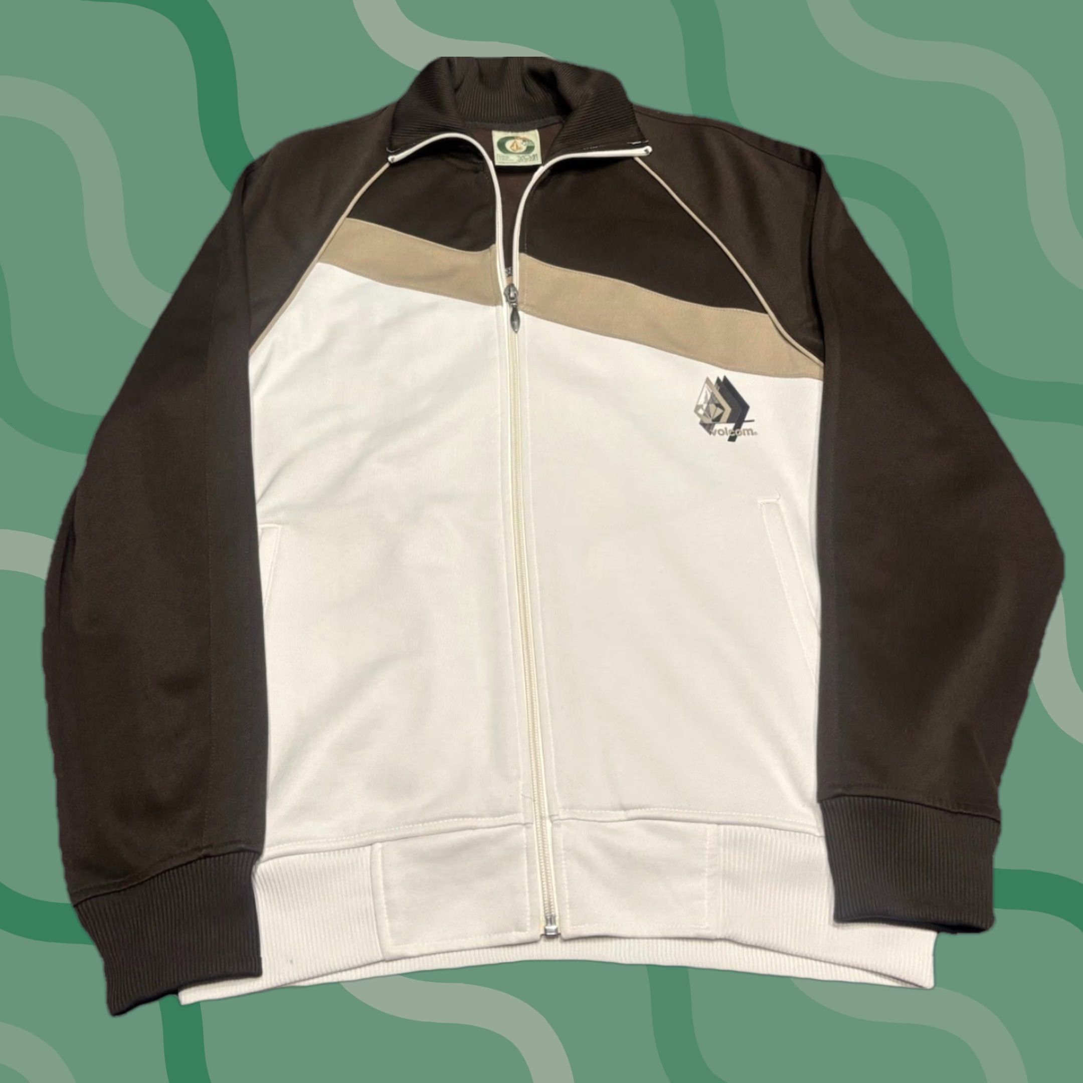 Volcom VTG Volcom Full Zip Long Sleeve Track Jacket Men M Multicolor High Neck Sweatshirt Size US M / EU 48-50 / 2 - 1 Thumbnail