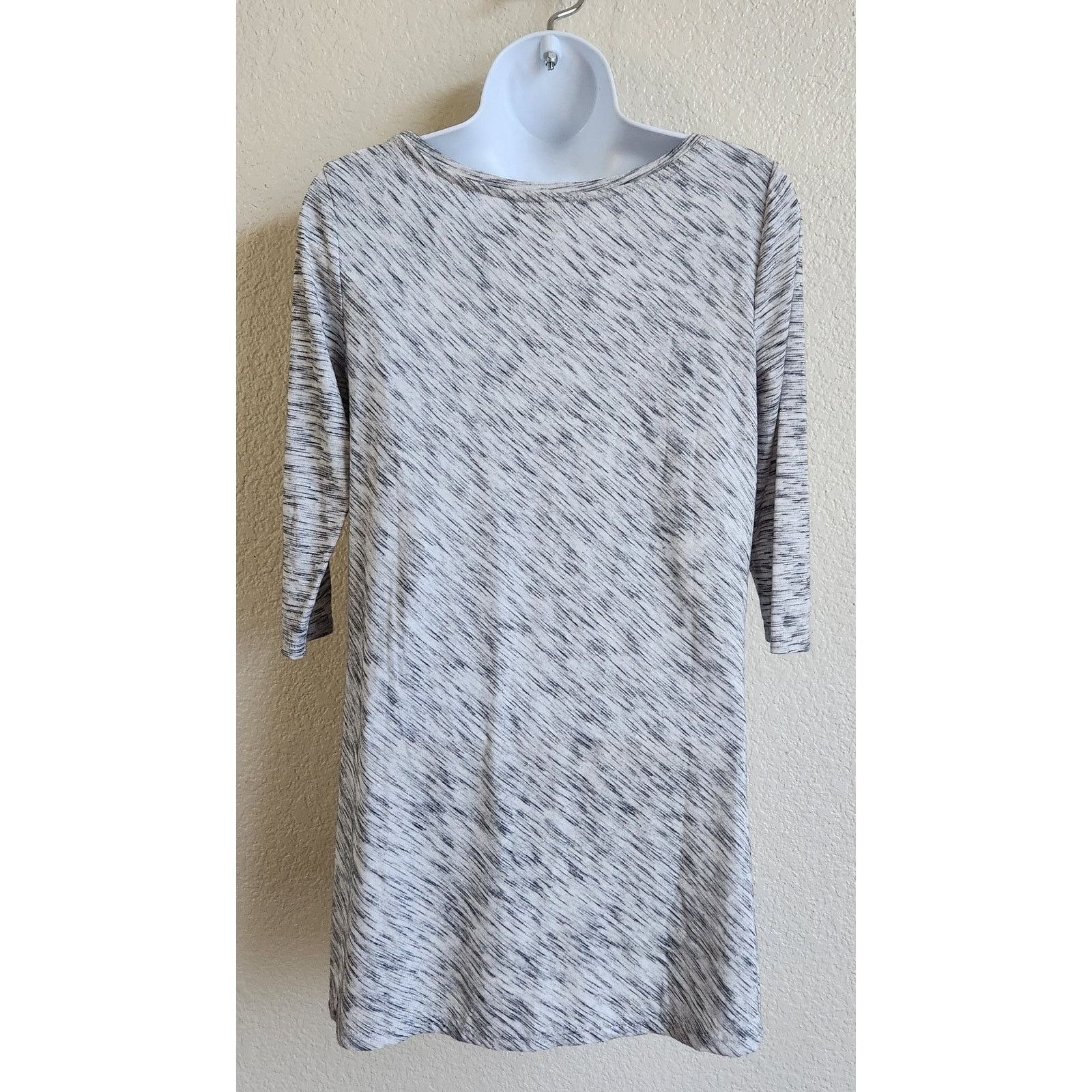Other Hannah Petite Black White Marled Round Neck Top PS Soft Size S / US 4 / IT 40 - 3 Thumbnail