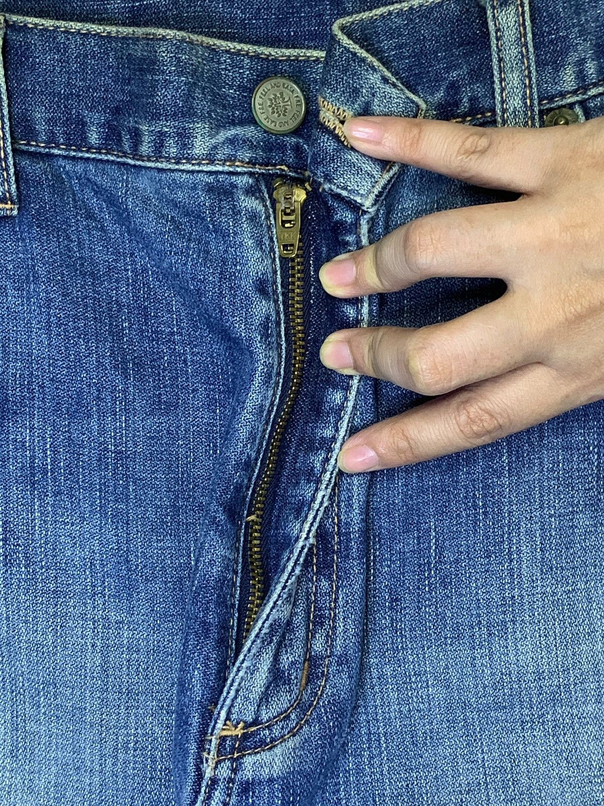Japanese Brand Vintage Japanese Brand Mud Wash Flare Jeans Size 29" - 3 Thumbnail