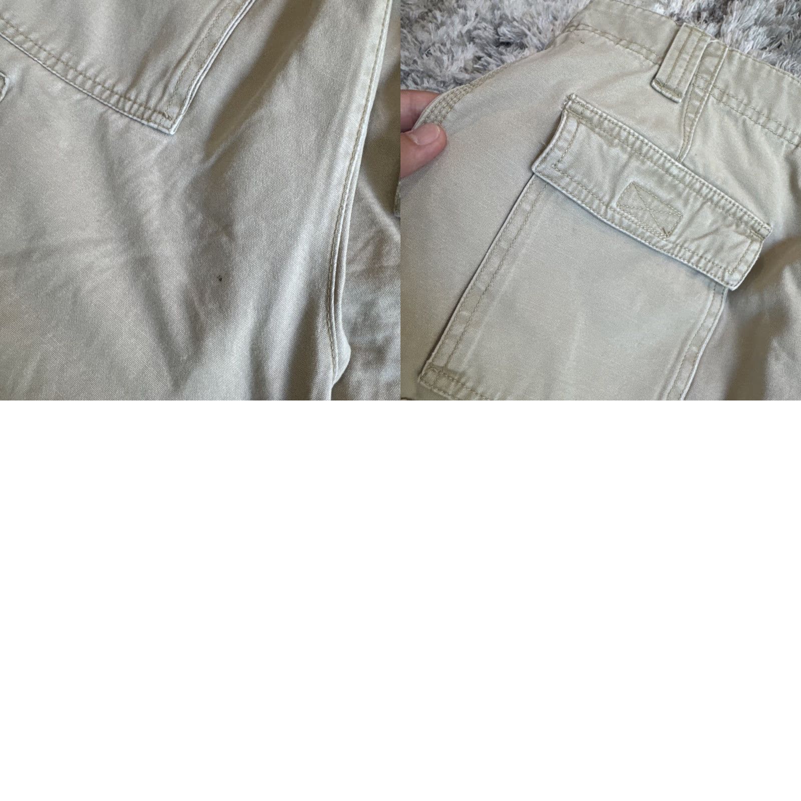 Izod VINTAGE Izod Men's Cargo Shorts 32 Tan Beige Multi Pocket Hip Hop Casual 00's Y2K Pockets Mens Size US 32 / EU 48 - 8 Thumbnail