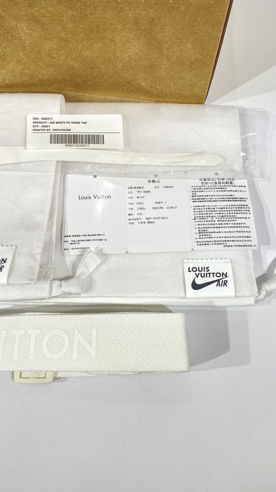 Louis Vuitton Louis Vuitton X Nike 8.5 Air Force 1 White Red Virgil Abloh Size US 8.5 / EU 41-42 - 8 Thumbnail