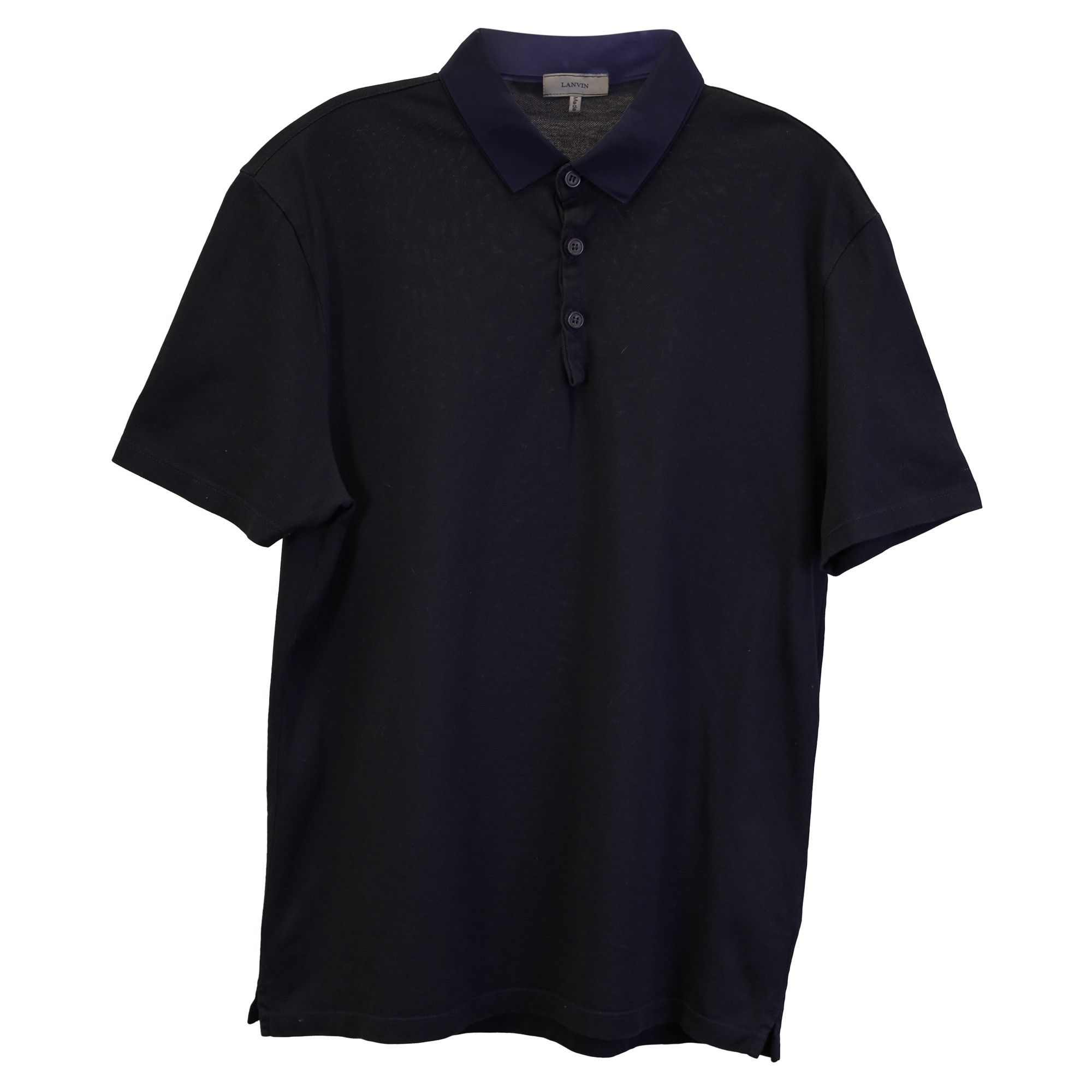Lanvin Lanvin Polo T-Shirt in Navy Blue Cotton Size M / US 6-8 / IT 42-44 - 1 Thumbnail