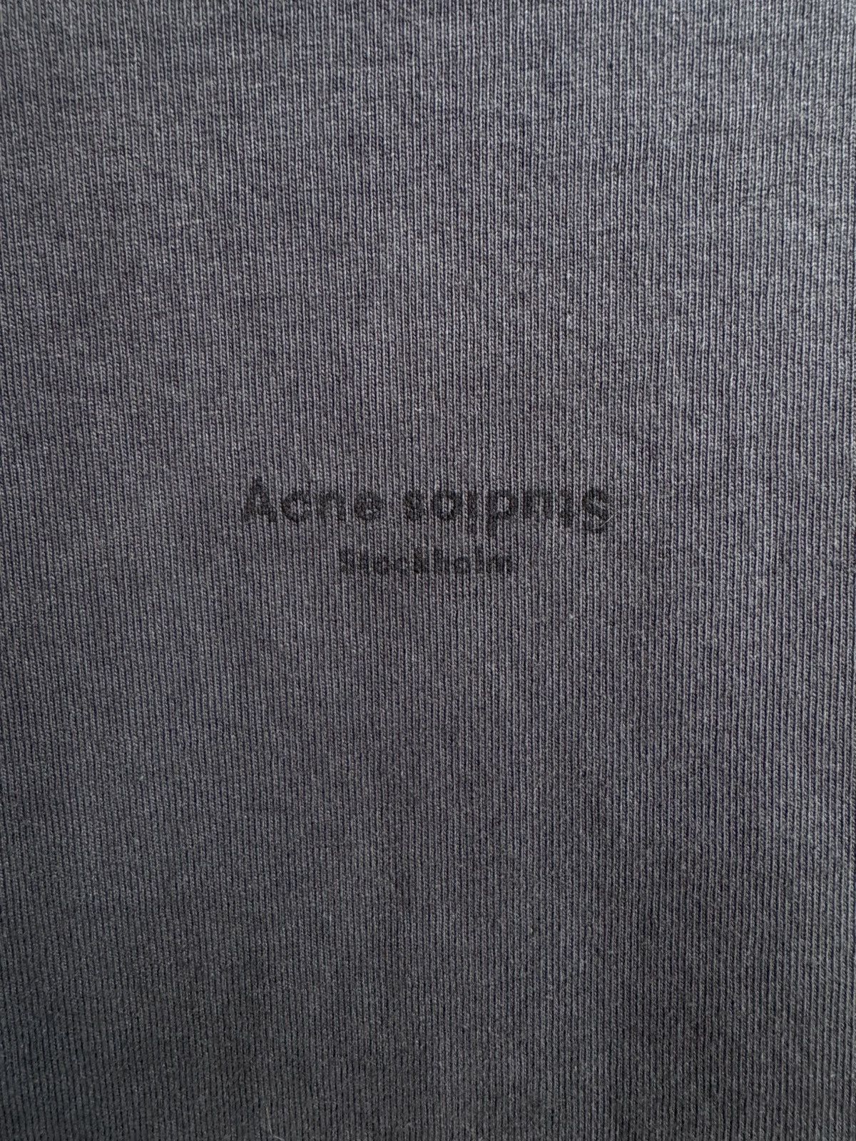 Acne Studios Acne Studios Stockholm Centre Logo T-Shirt Tee Gray Black Size US M / EU 48-50 / 2 - 5 Thumbnail