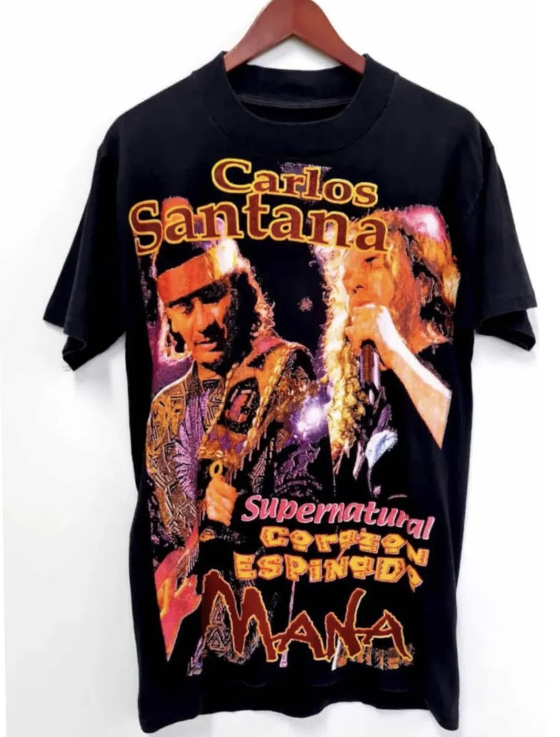 Vintage Carlos santana vintage 90s t shirt mexican boot doble print Size US L / EU 52-54 / 3 - 1 Thumbnail