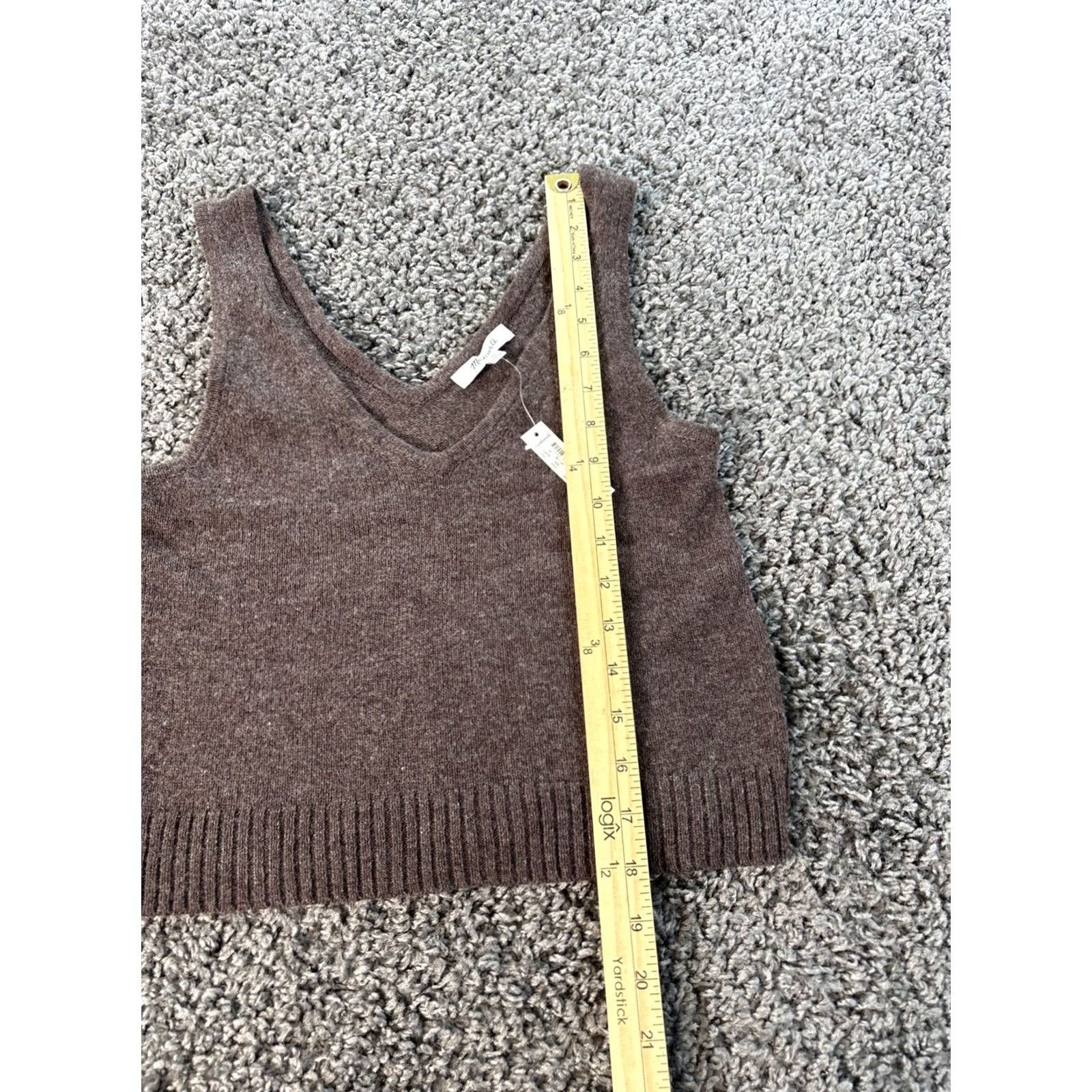 Madewell Madewell Tank Womens XS Brown Wool Polyamide Sleeveless V-Neck NWT Size XS / US 0-2 / IT 36-38 - 2 Thumbnail