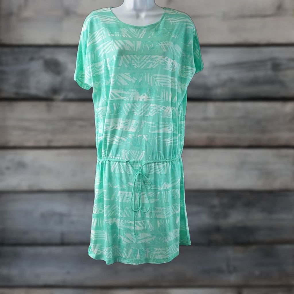 Vintage Margaritaville Womens Dress Sz Small Mint Green Short Sleeve Cotton Blend Dress Short Sleeve Casual T-Shirt Dress Womens Mens Girls Boys Size 28" / US 6 / IT 42 - 1 Thumbnail